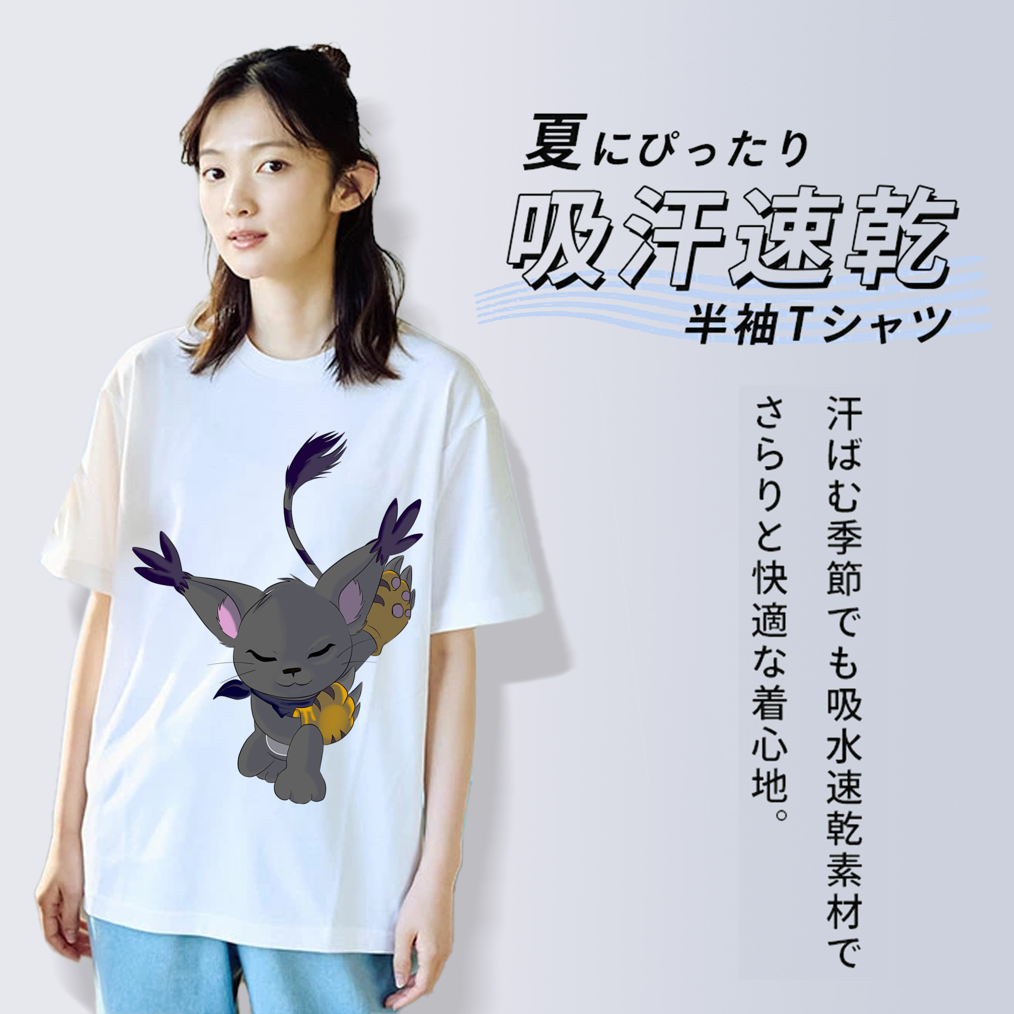 Digimon デジタルモンスター/デジモン レディースカジュアルプリントTシャツ（綿100％）