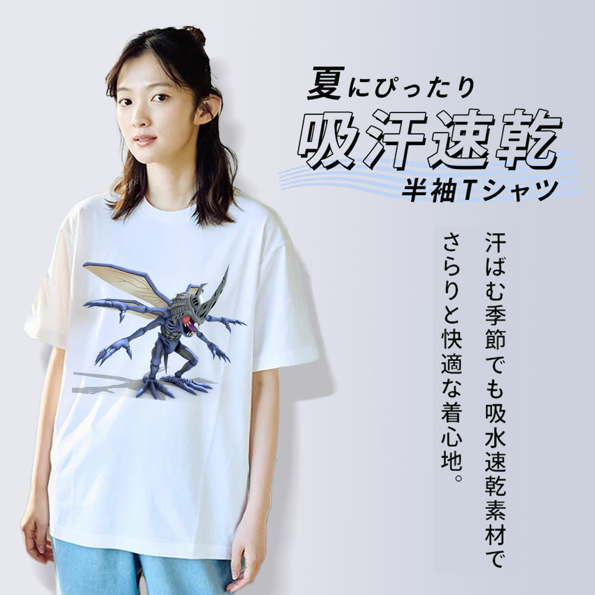Digimon デジタルモンスター/デジモン レディースカジュアルプリントTシャツ（綿100％）