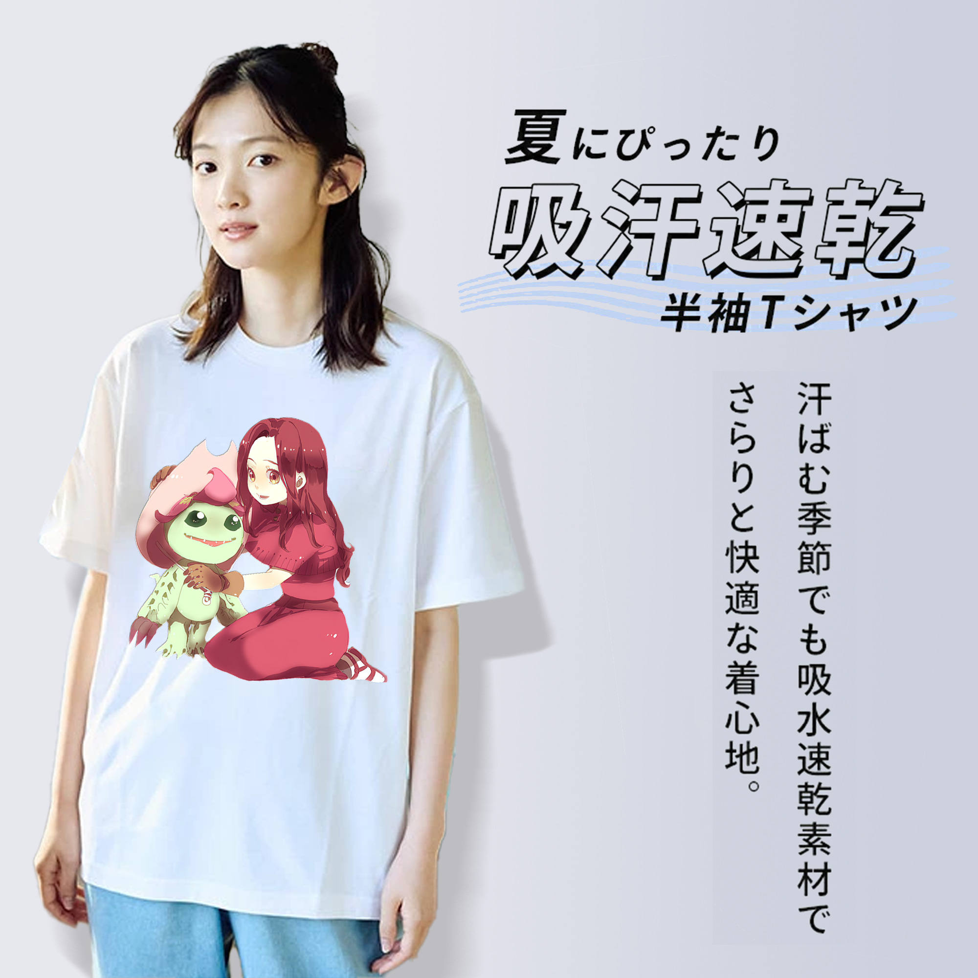 Digimon デジタルモンスター/デジモン レディースカジュアルプリントTシャツ（綿100％）