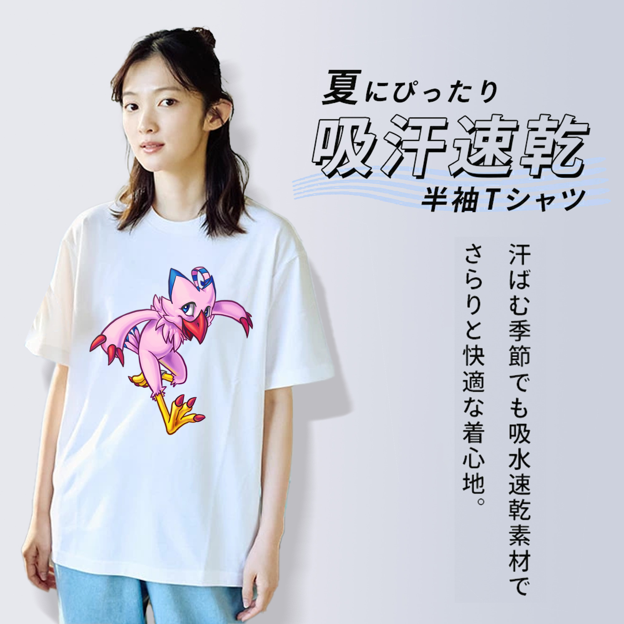 Digimon デジタルモンスター/デジモン レディースカジュアルプリントTシャツ（綿100％）