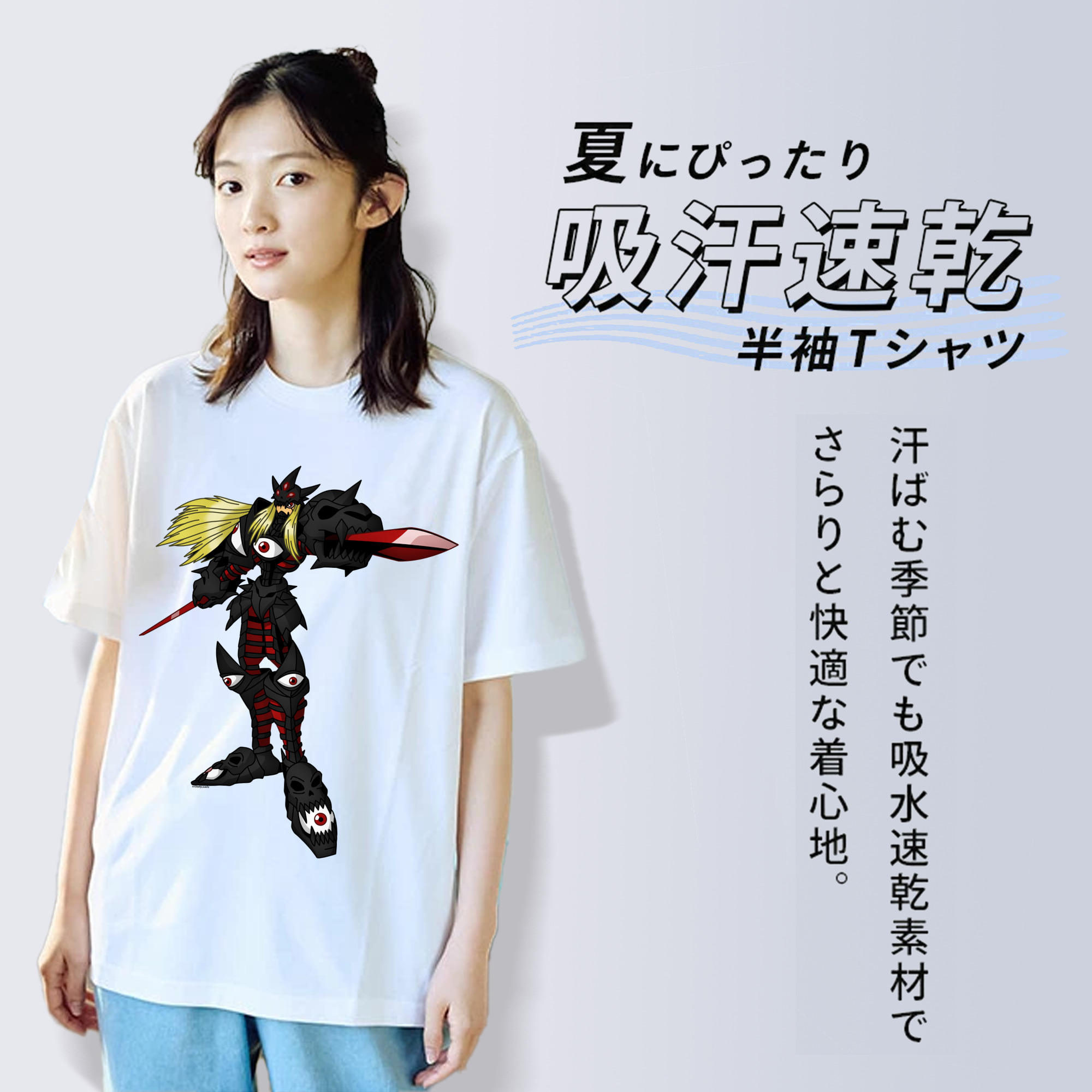 Digimon デジタルモンスター/デジモン レディースカジュアルプリントTシャツ（綿100％）