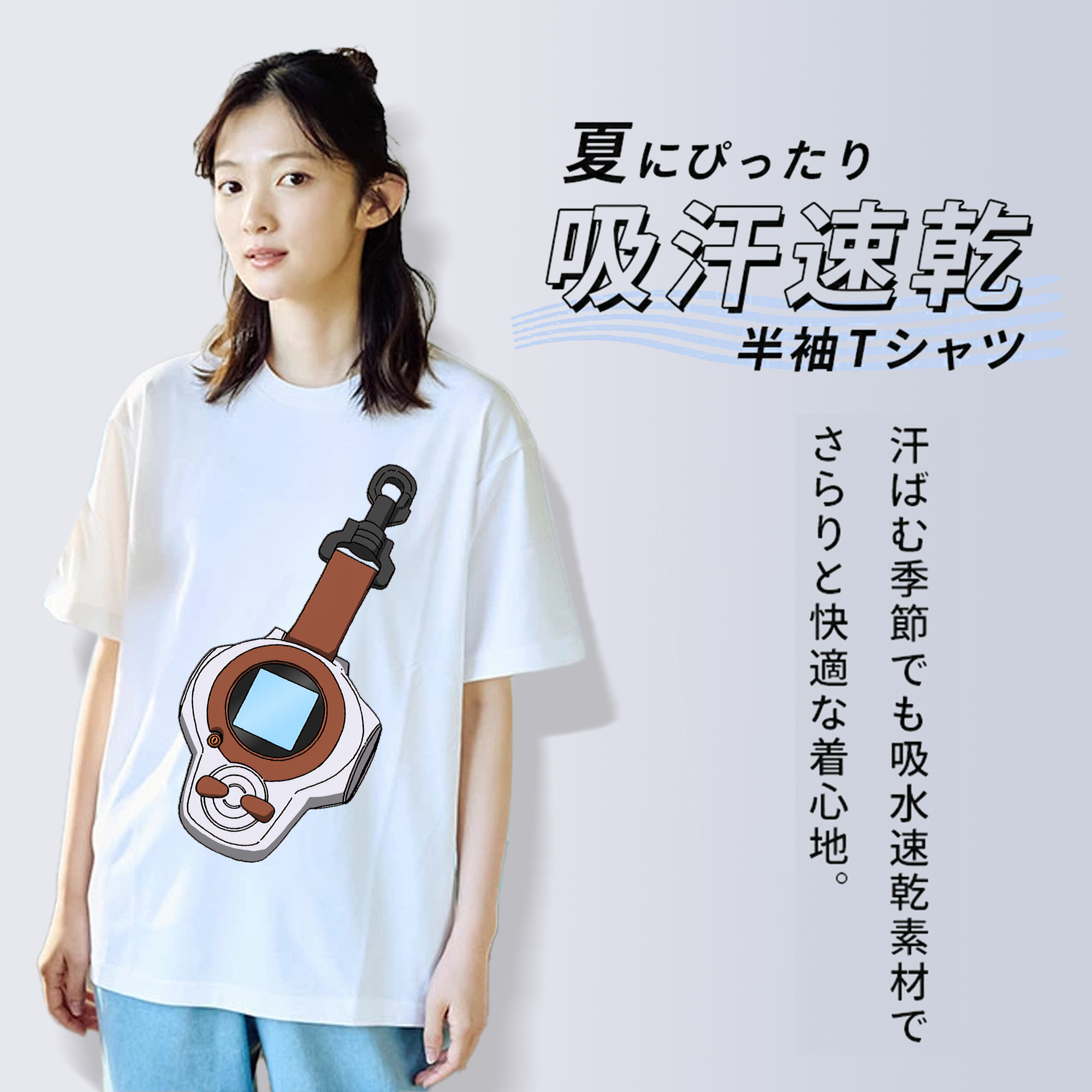 Digimon デジタルモンスター/デジモン レディースカジュアルプリントTシャツ（綿100％）