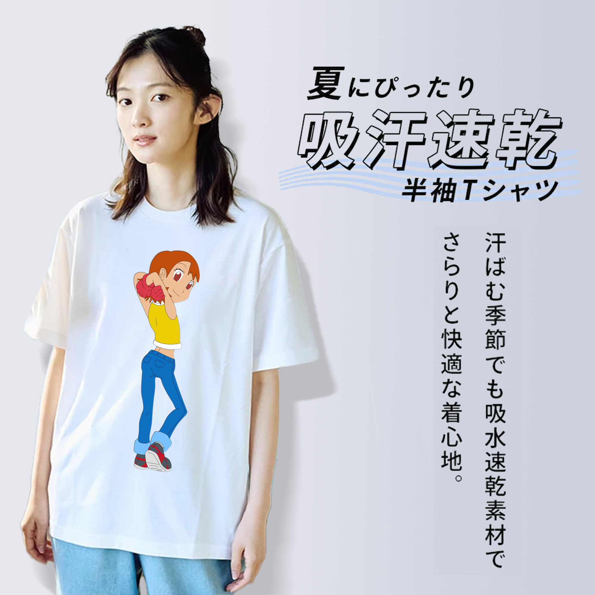 Digimon デジタルモンスター/デジモン レディースカジュアルプリントTシャツ（綿100％）