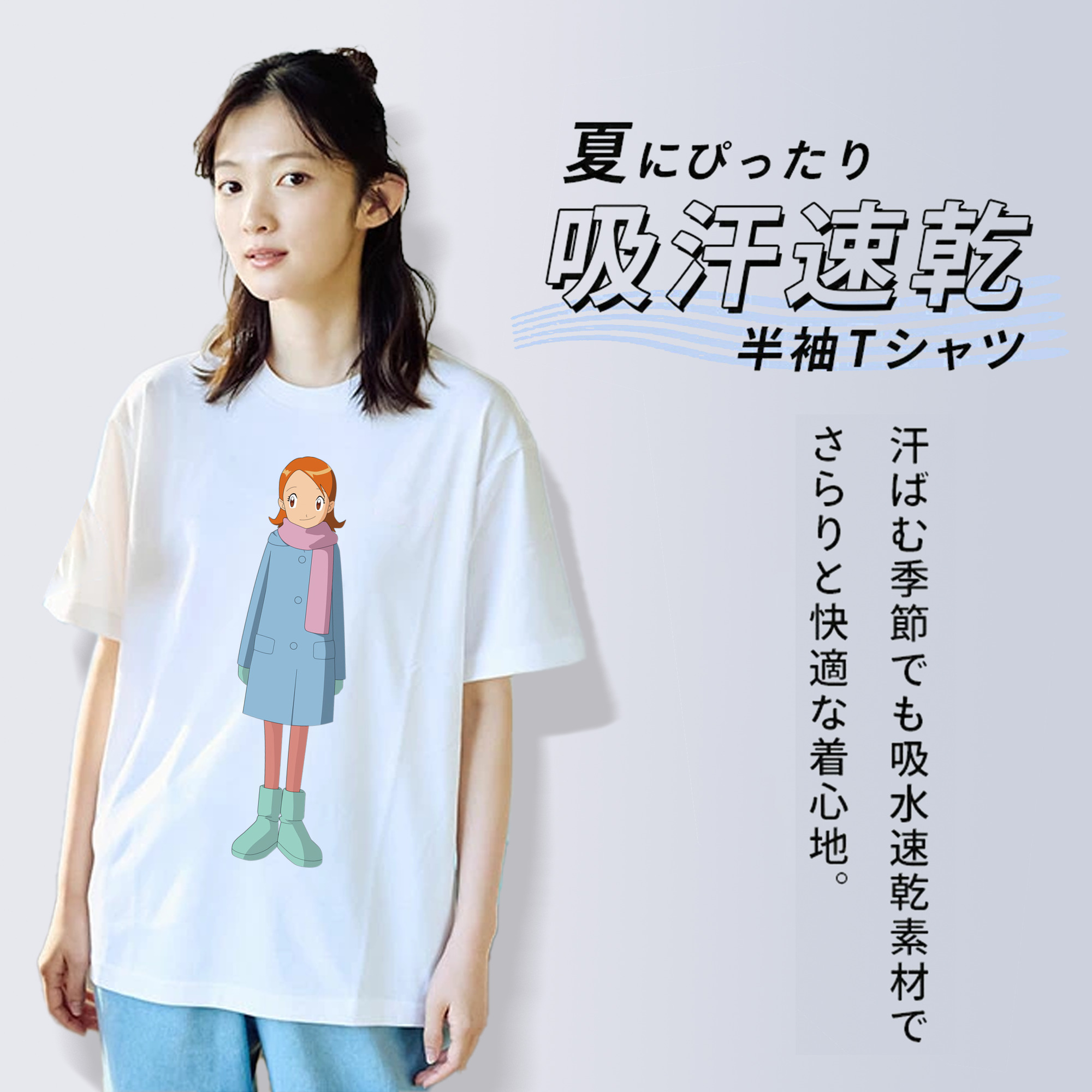Digimon デジタルモンスター/デジモン レディースカジュアルプリントTシャツ（綿100％）