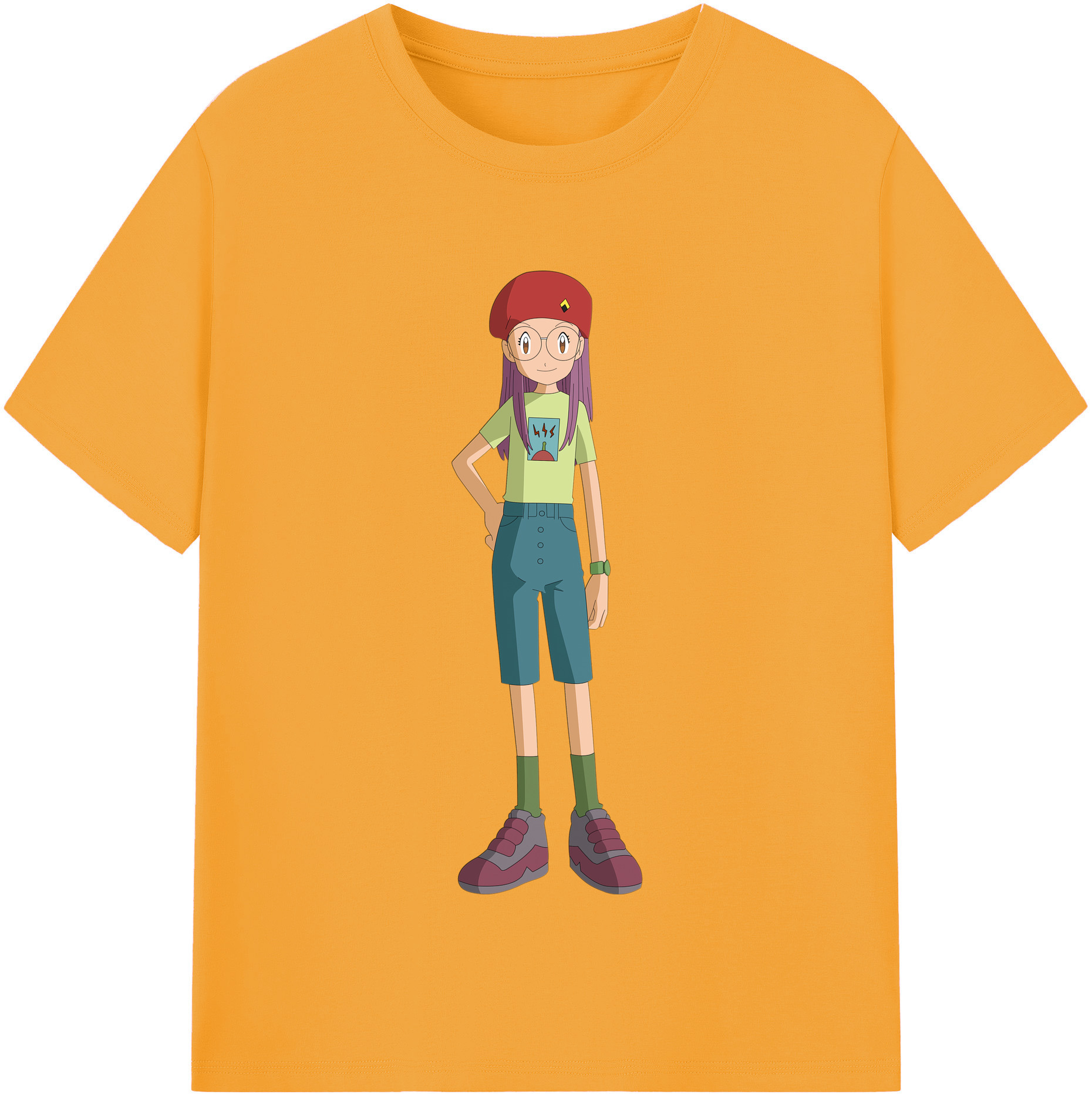 （画像用） Digimon デジタルモンスター/デジモン レディースカジュアルプリントTシャツ（綿100％）