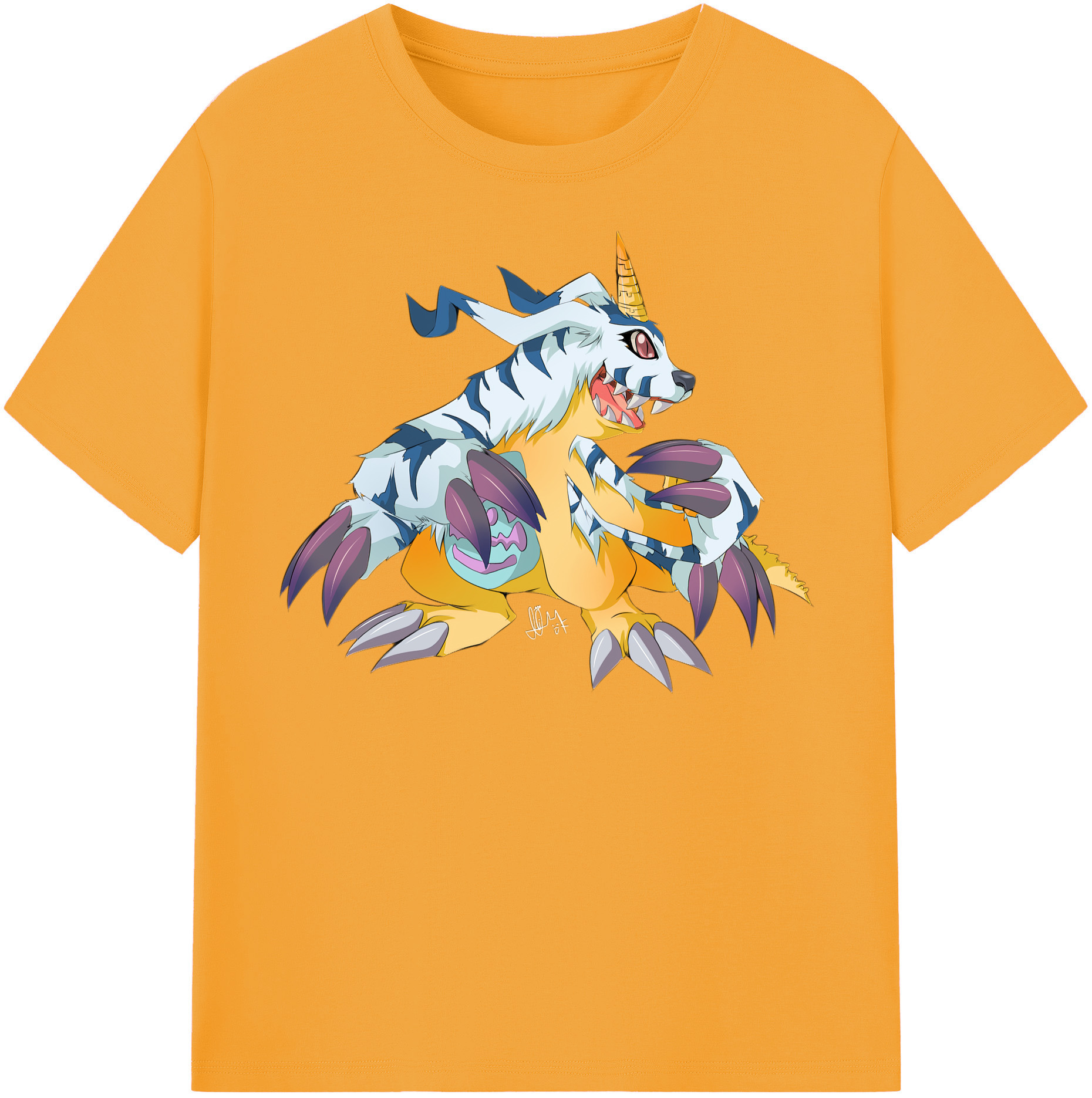 （画像用） Digimon デジタルモンスター/デジモン レディースカジュアルプリントTシャツ（綿100％）