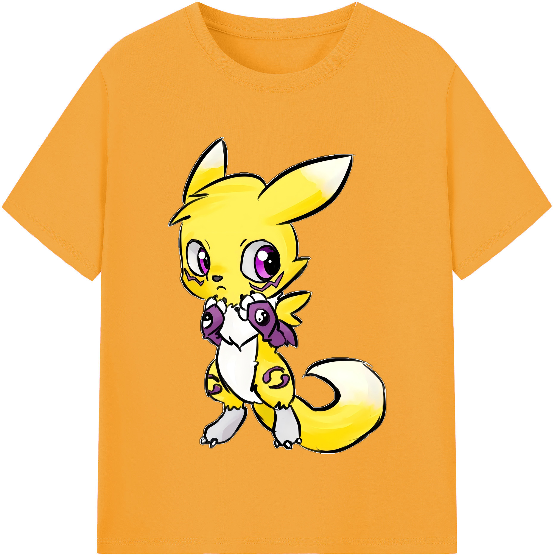 （画像用） Digimon デジタルモンスター/デジモン レディースカジュアルプリントTシャツ（綿100％）