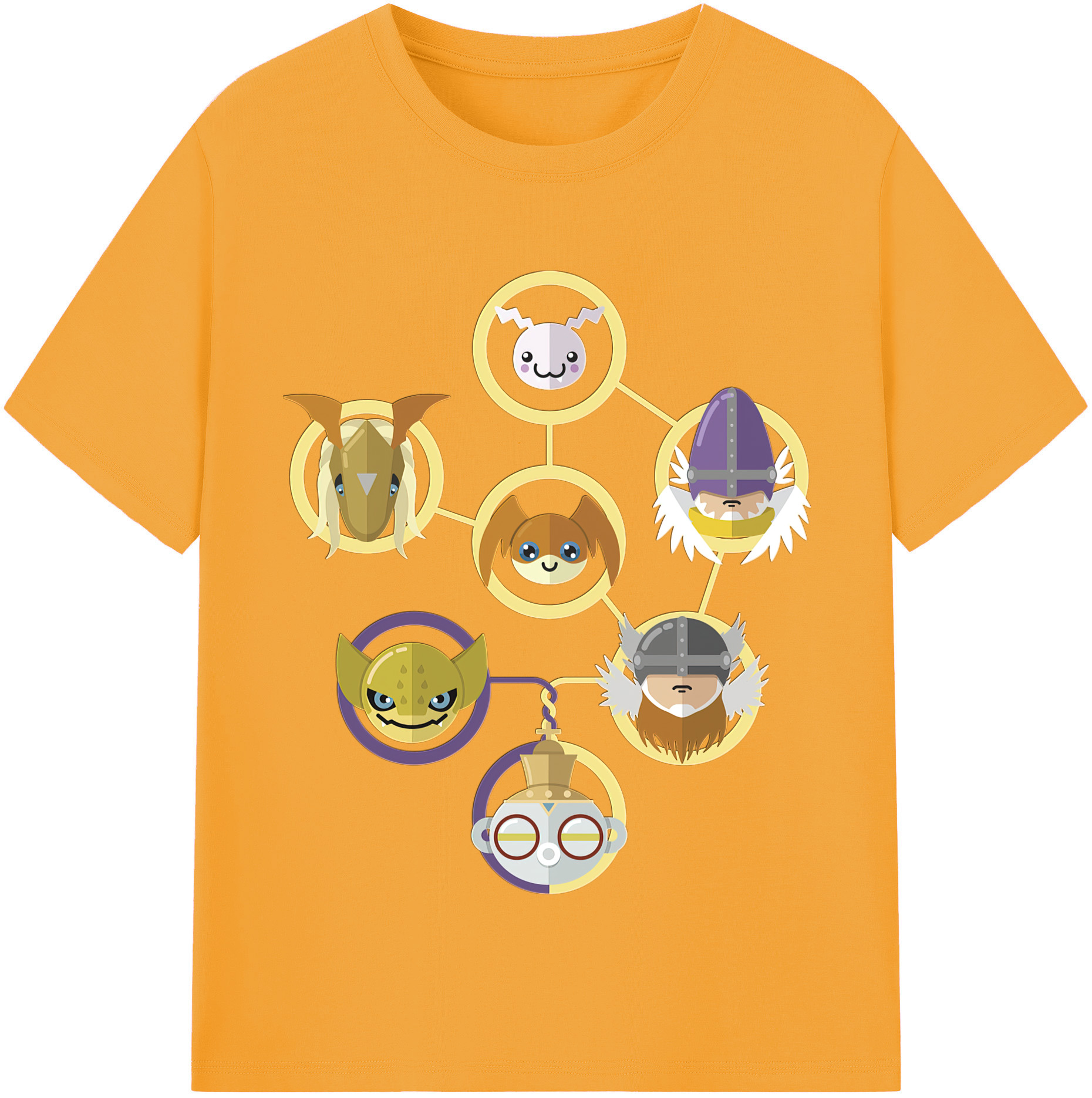 （画像用） Digimon デジタルモンスター/デジモン レディースカジュアルプリントTシャツ（綿100％）