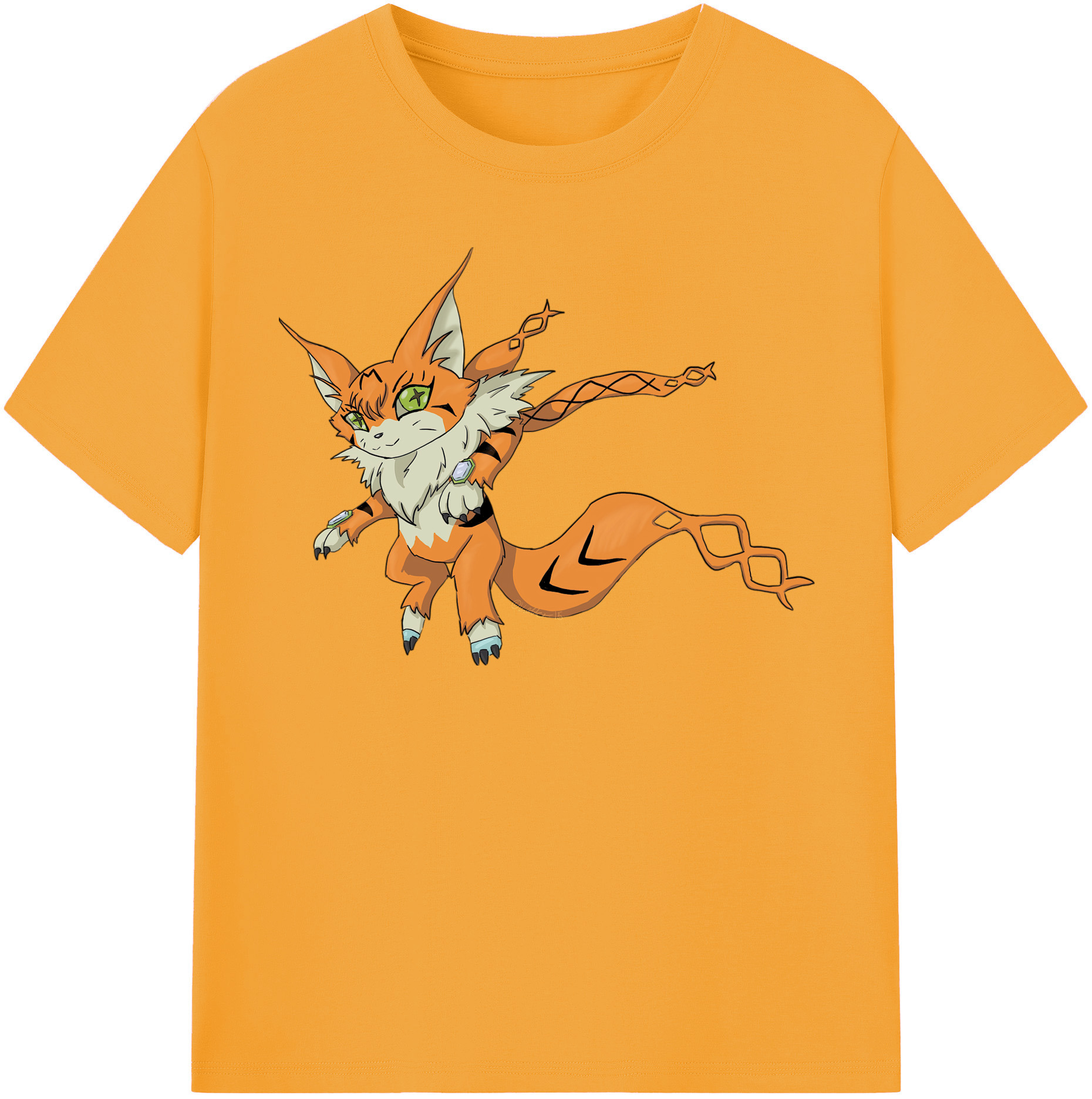 （画像用） Digimon デジタルモンスター/デジモン レディースカジュアルプリントTシャツ（綿100％）