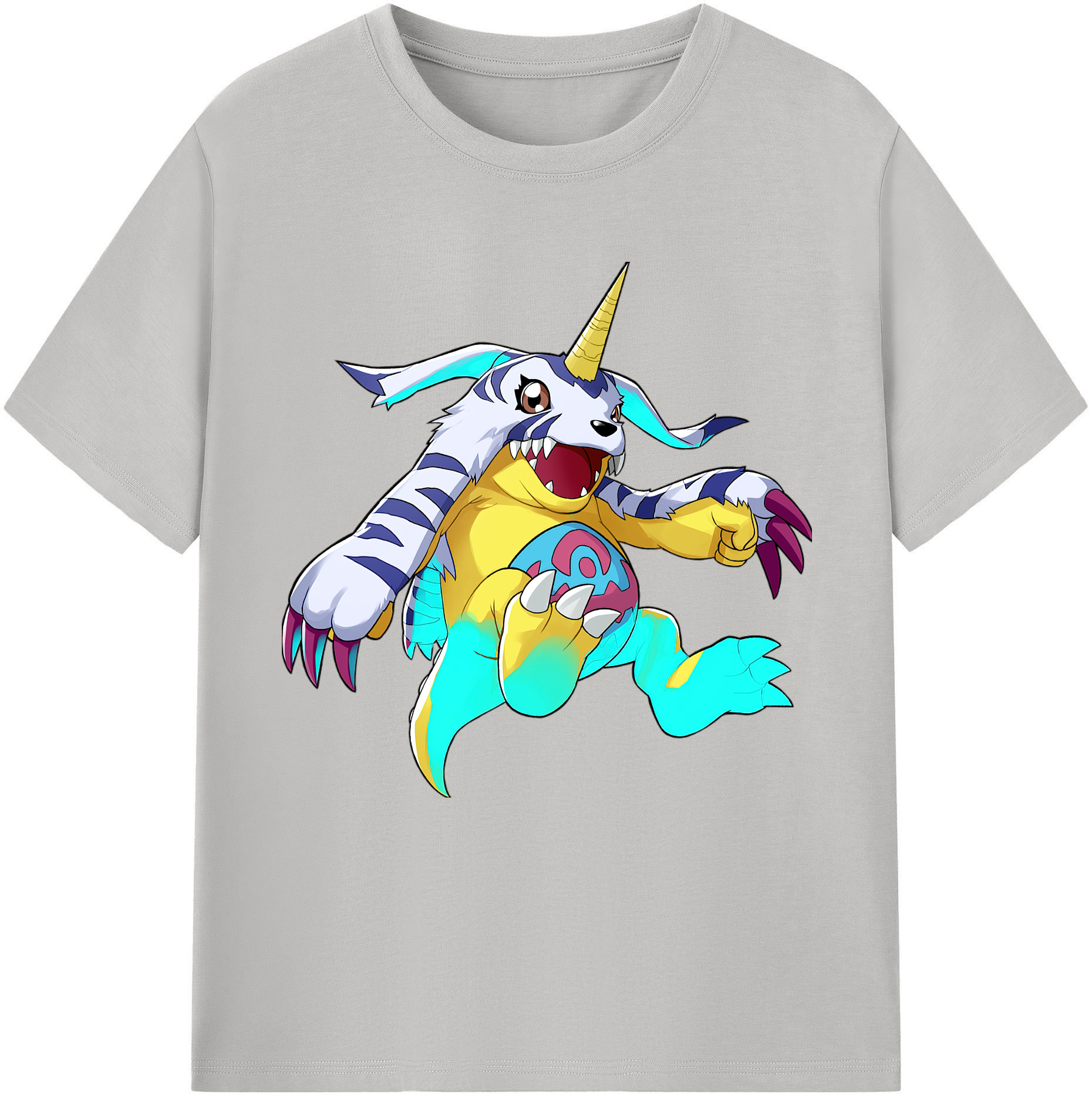 （画像用） Digimon デジタルモンスター/デジモン レディースカジュアルプリントTシャツ（綿100％）