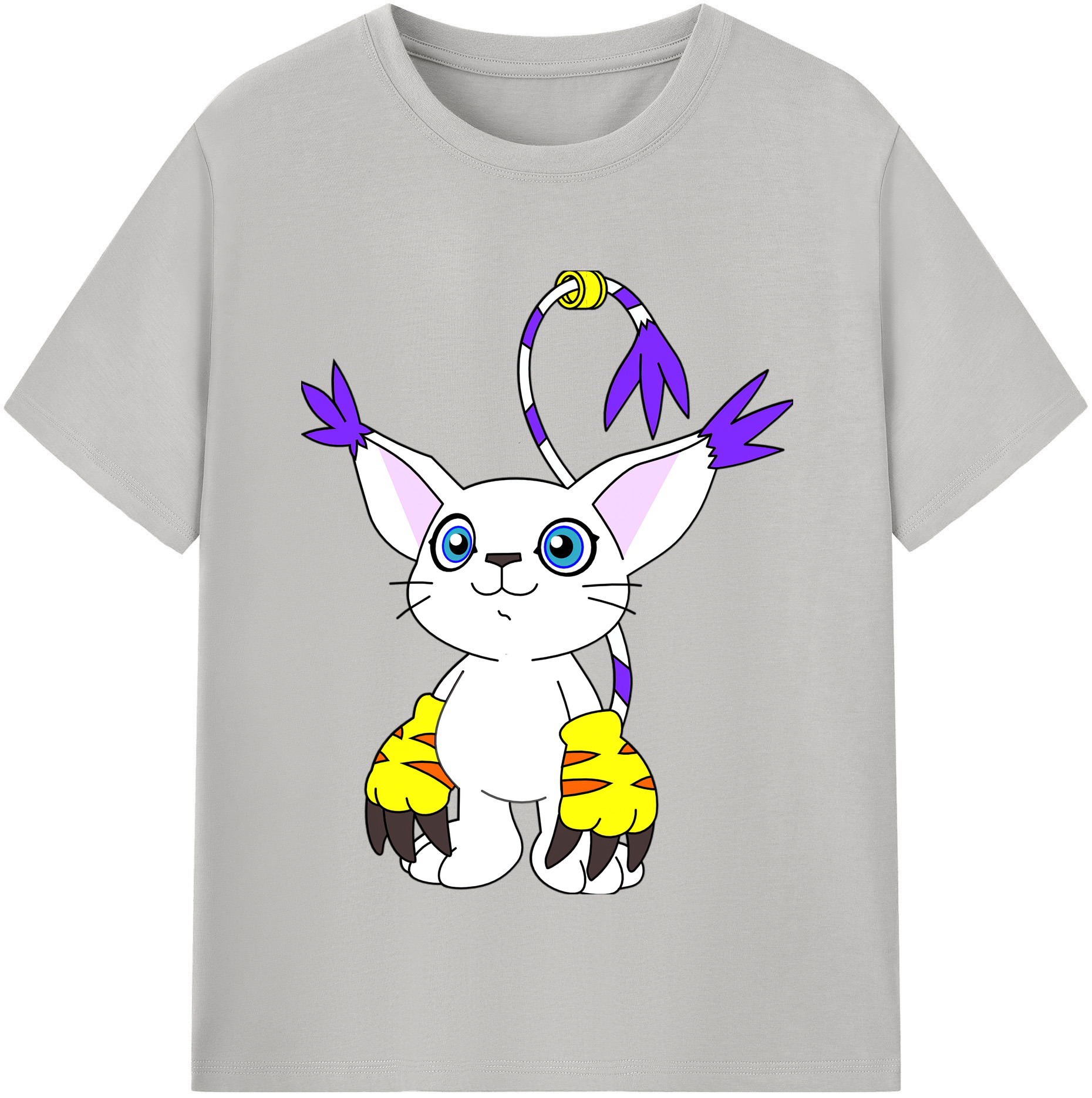 （画像用） Digimon デジタルモンスター/デジモン レディースカジュアルプリントTシャツ（綿100％）
