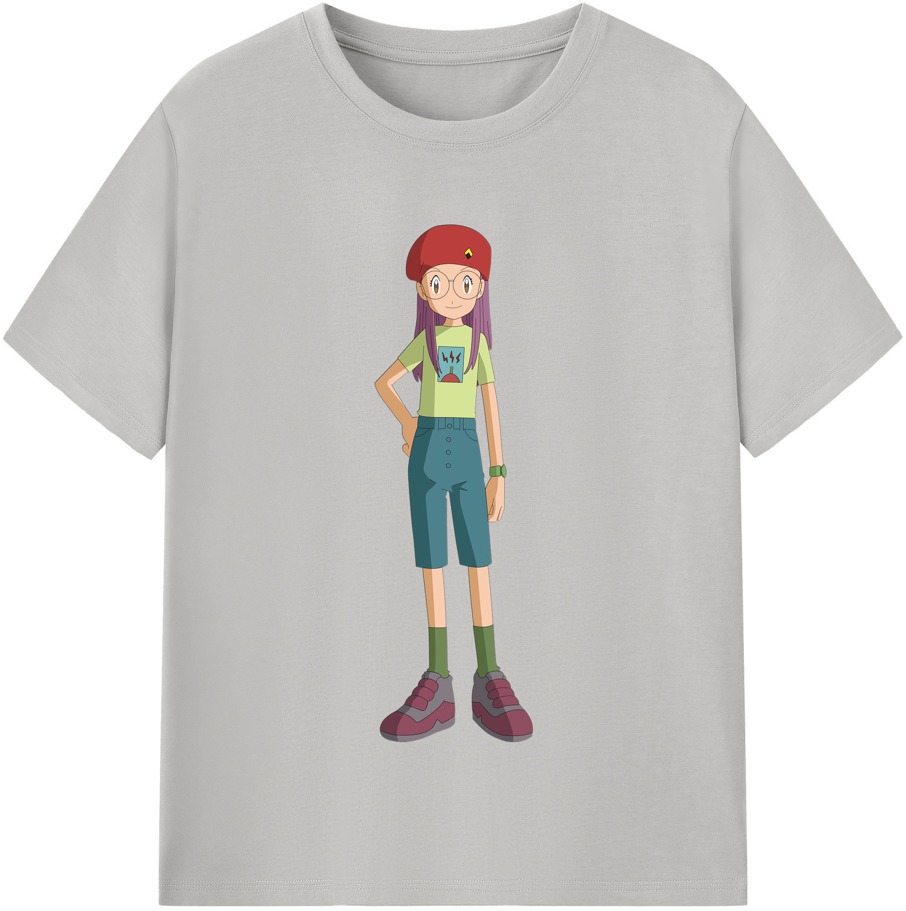 （画像用） Digimon デジタルモンスター/デジモン レディースカジュアルプリントTシャツ（綿100％）