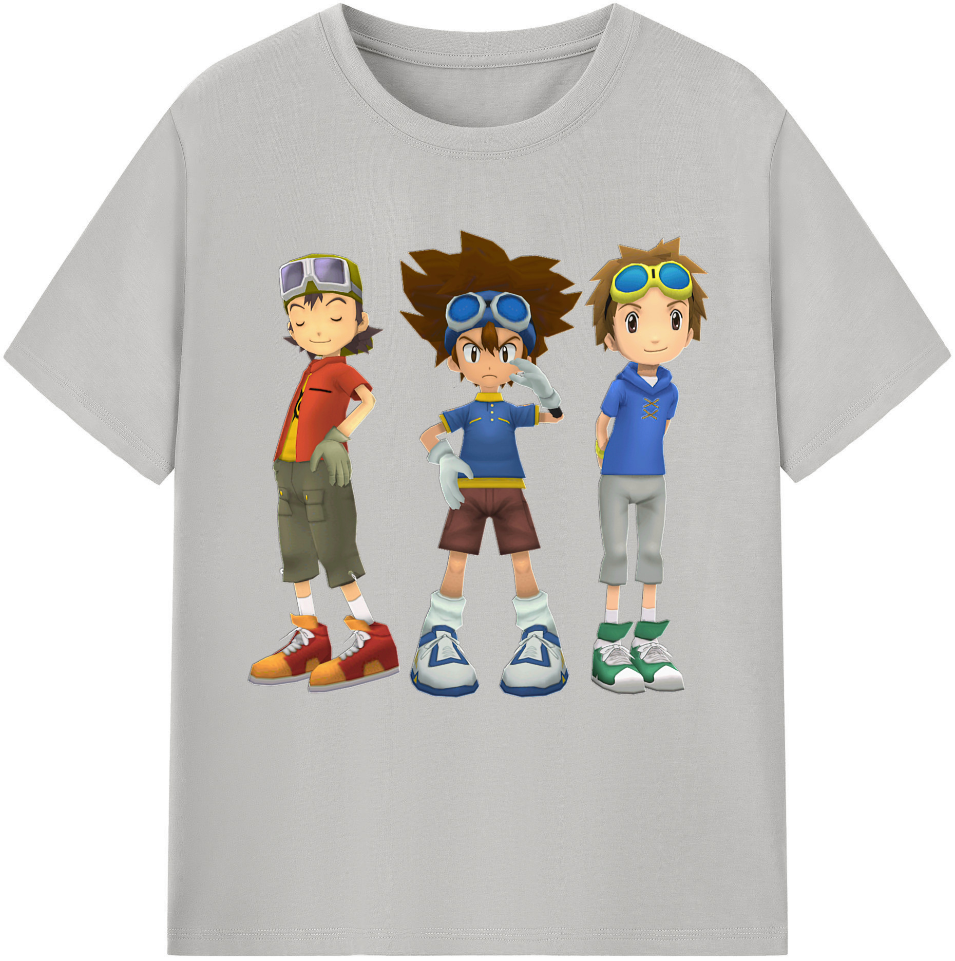 （画像用） Digimon デジタルモンスター/デジモン レディースカジュアルプリントTシャツ（綿100％）