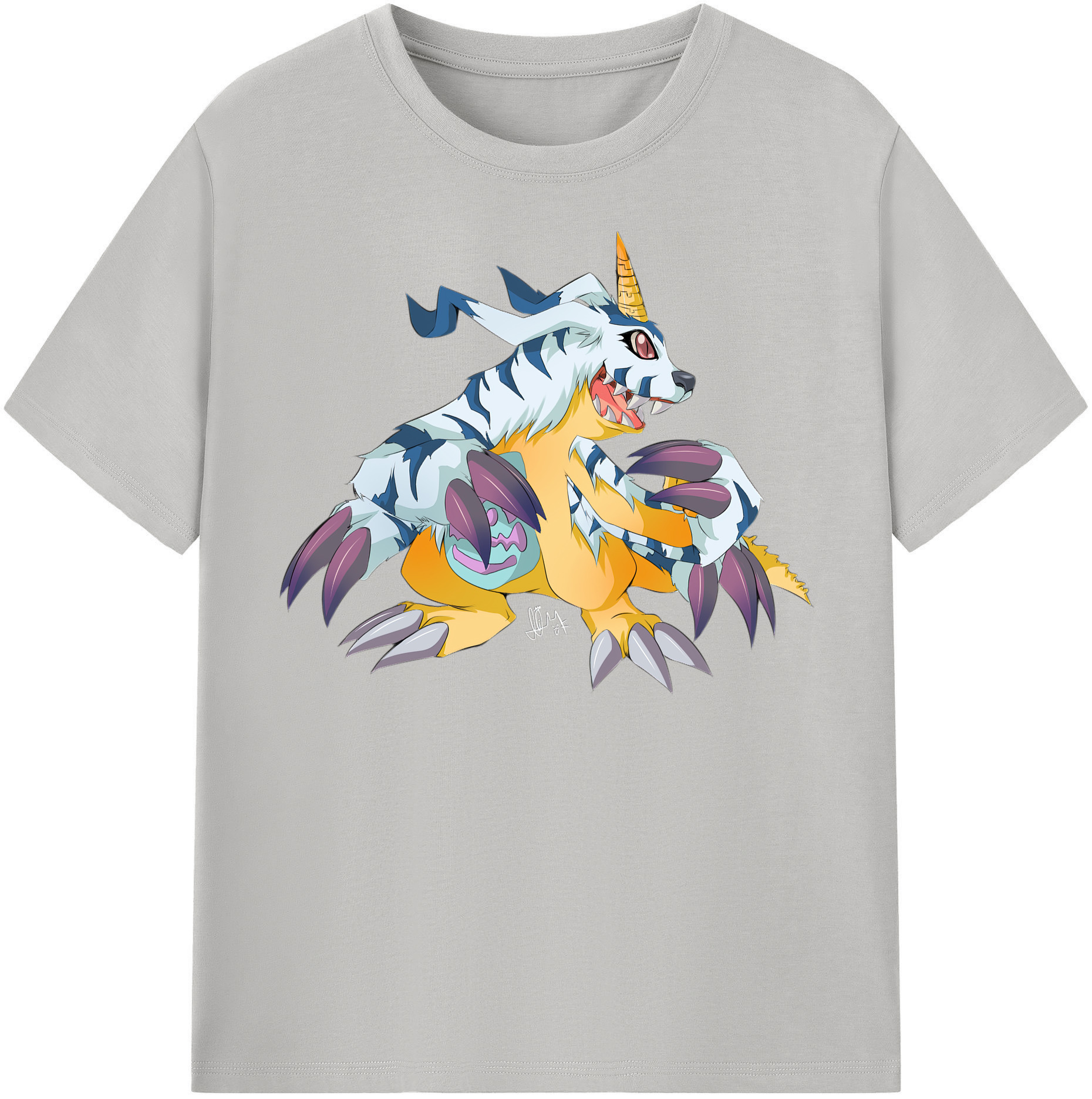 （画像用） Digimon デジタルモンスター/デジモン レディースカジュアルプリントTシャツ（綿100％）