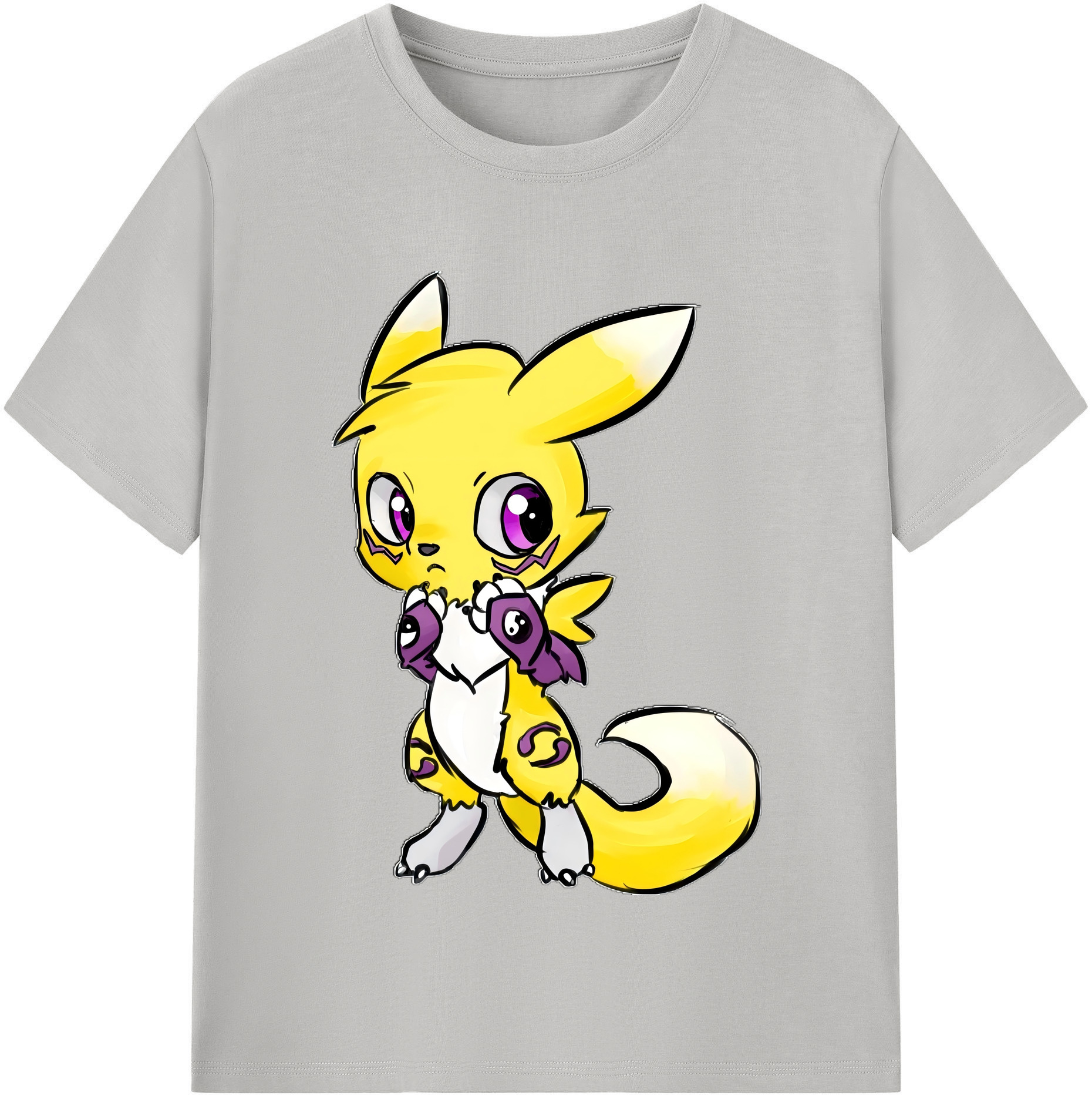 （画像用） Digimon デジタルモンスター/デジモン レディースカジュアルプリントTシャツ（綿100％）