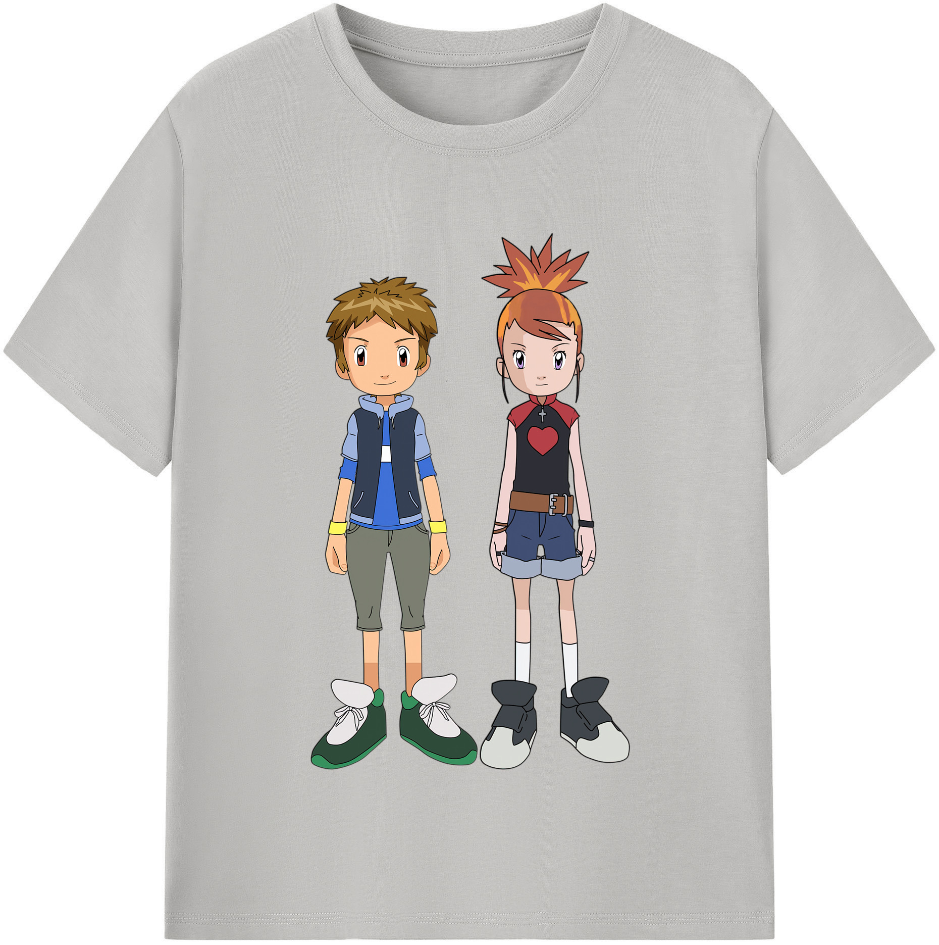 （画像用） Digimon デジタルモンスター/デジモン レディースカジュアルプリントTシャツ（綿100％）