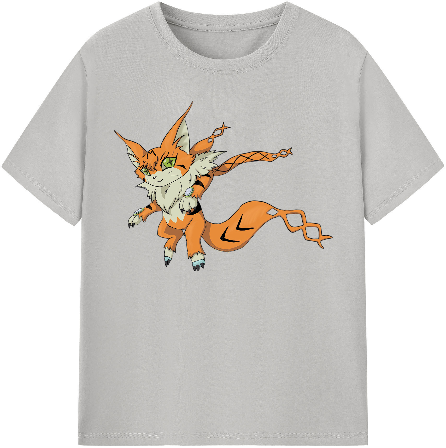 （画像用） Digimon デジタルモンスター/デジモン レディースカジュアルプリントTシャツ（綿100％）