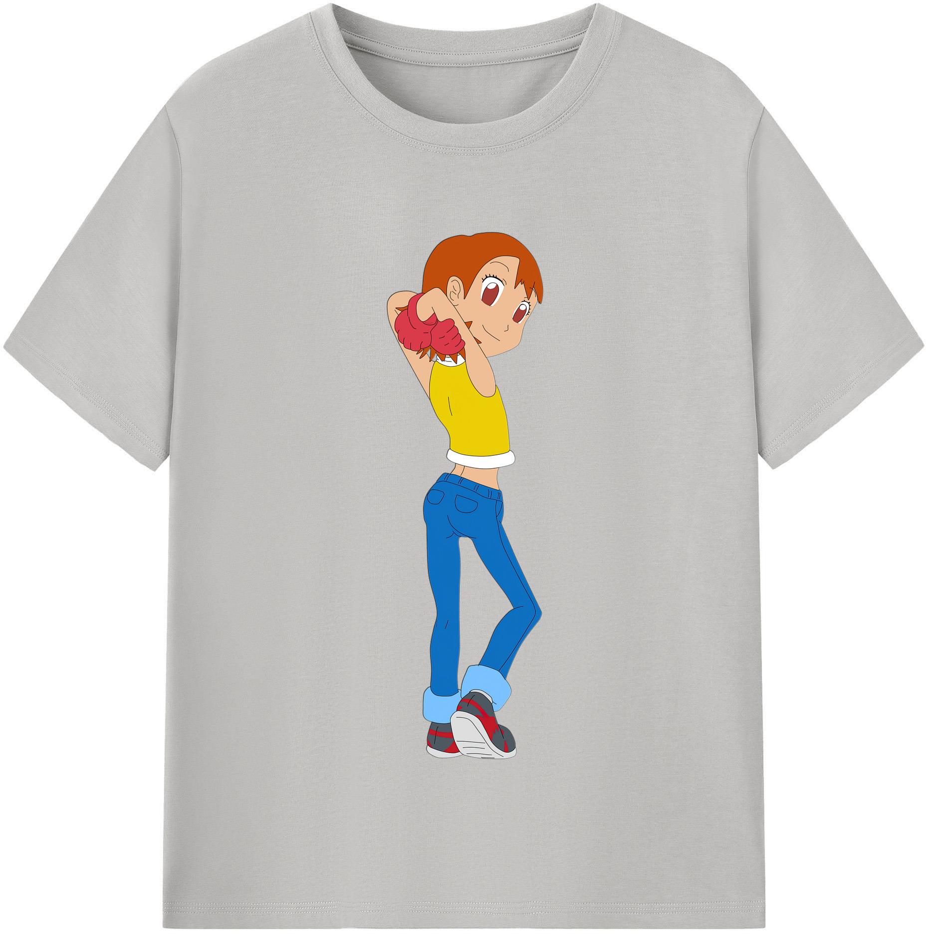 （画像用） Digimon デジタルモンスター/デジモン レディースカジュアルプリントTシャツ（綿100％）