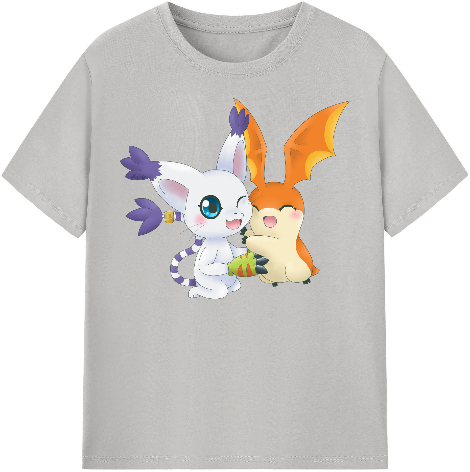 （画像用） Digimon デジタルモンスター/デジモン レディースカジュアルプリントTシャツ（綿100％）