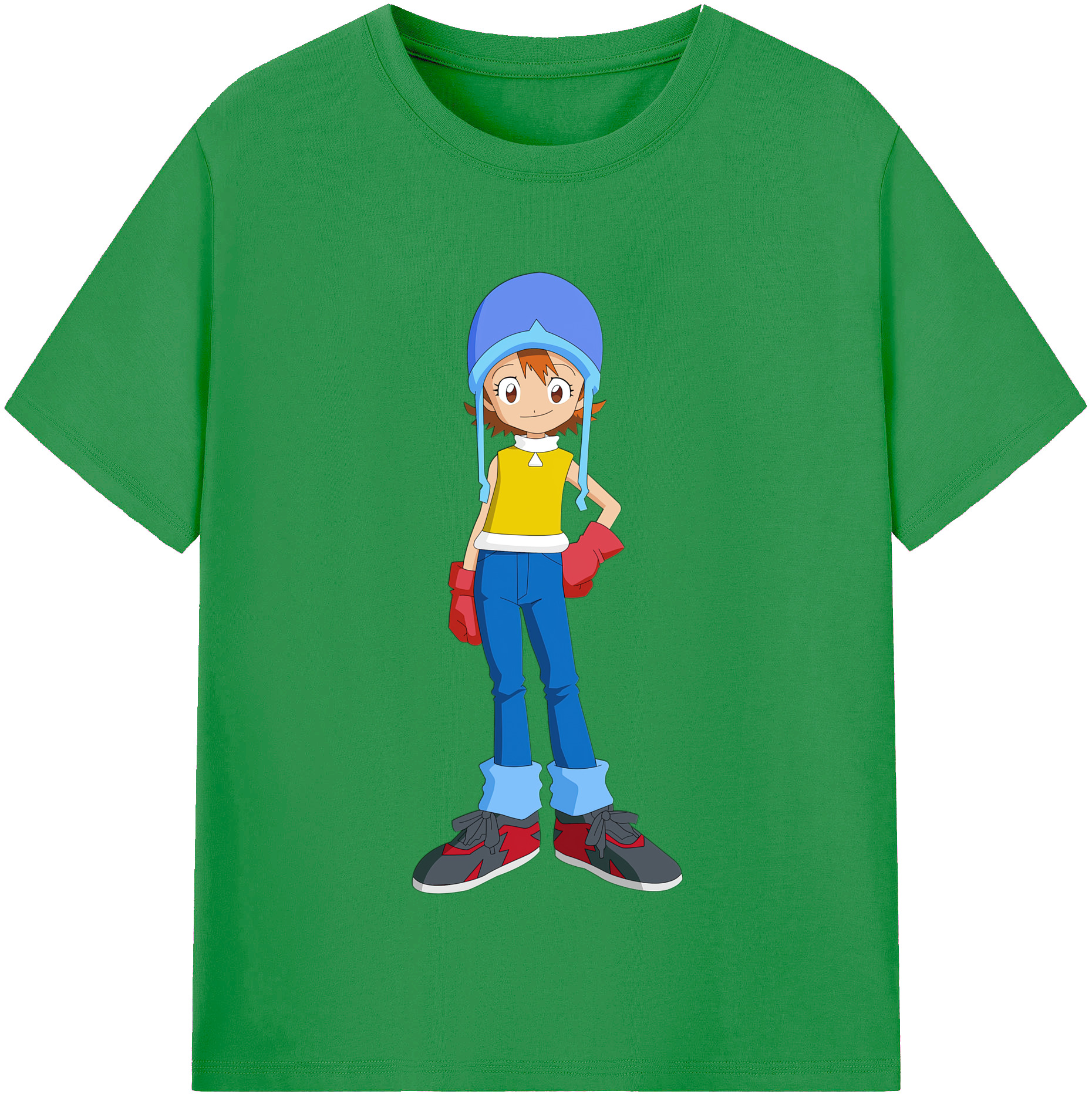 （画像用） Digimon デジタルモンスター/デジモン レディースカジュアルプリントTシャツ（綿100％）