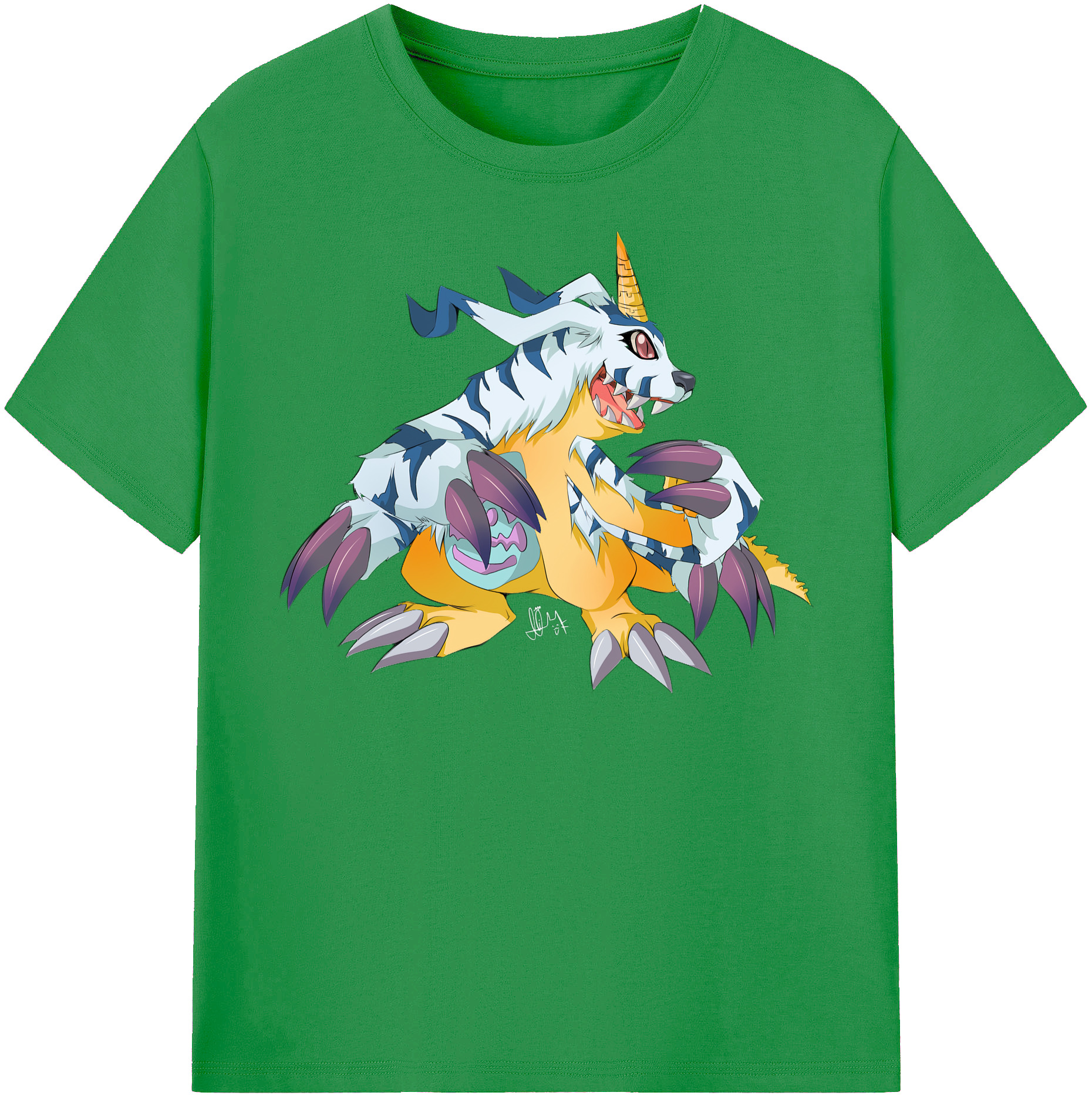 （画像用） Digimon デジタルモンスター/デジモン レディースカジュアルプリントTシャツ（綿100％）