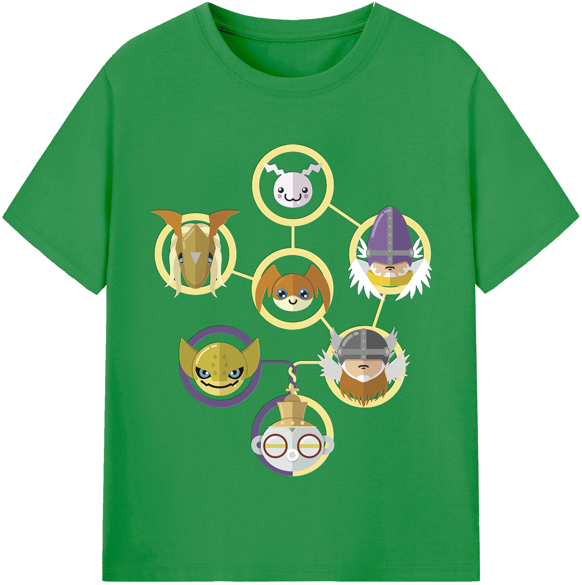 （画像用） Digimon デジタルモンスター/デジモン レディースカジュアルプリントTシャツ（綿100％）