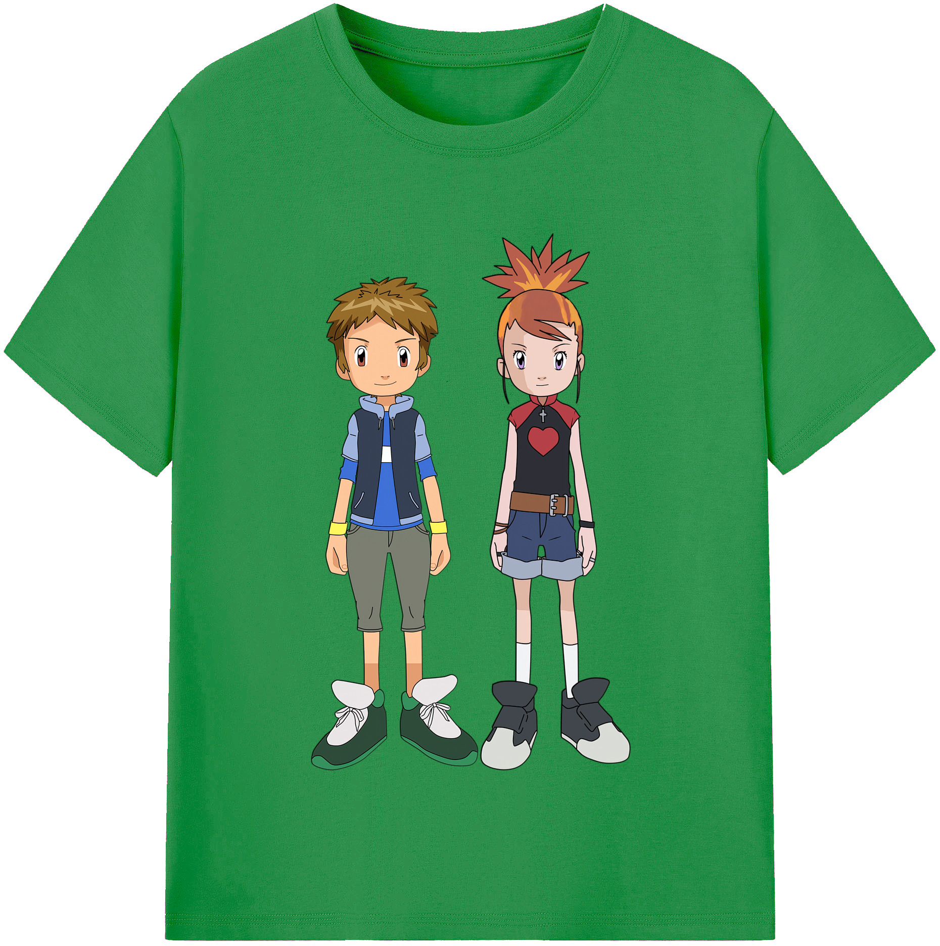 （画像用） Digimon デジタルモンスター/デジモン レディースカジュアルプリントTシャツ（綿100％）
