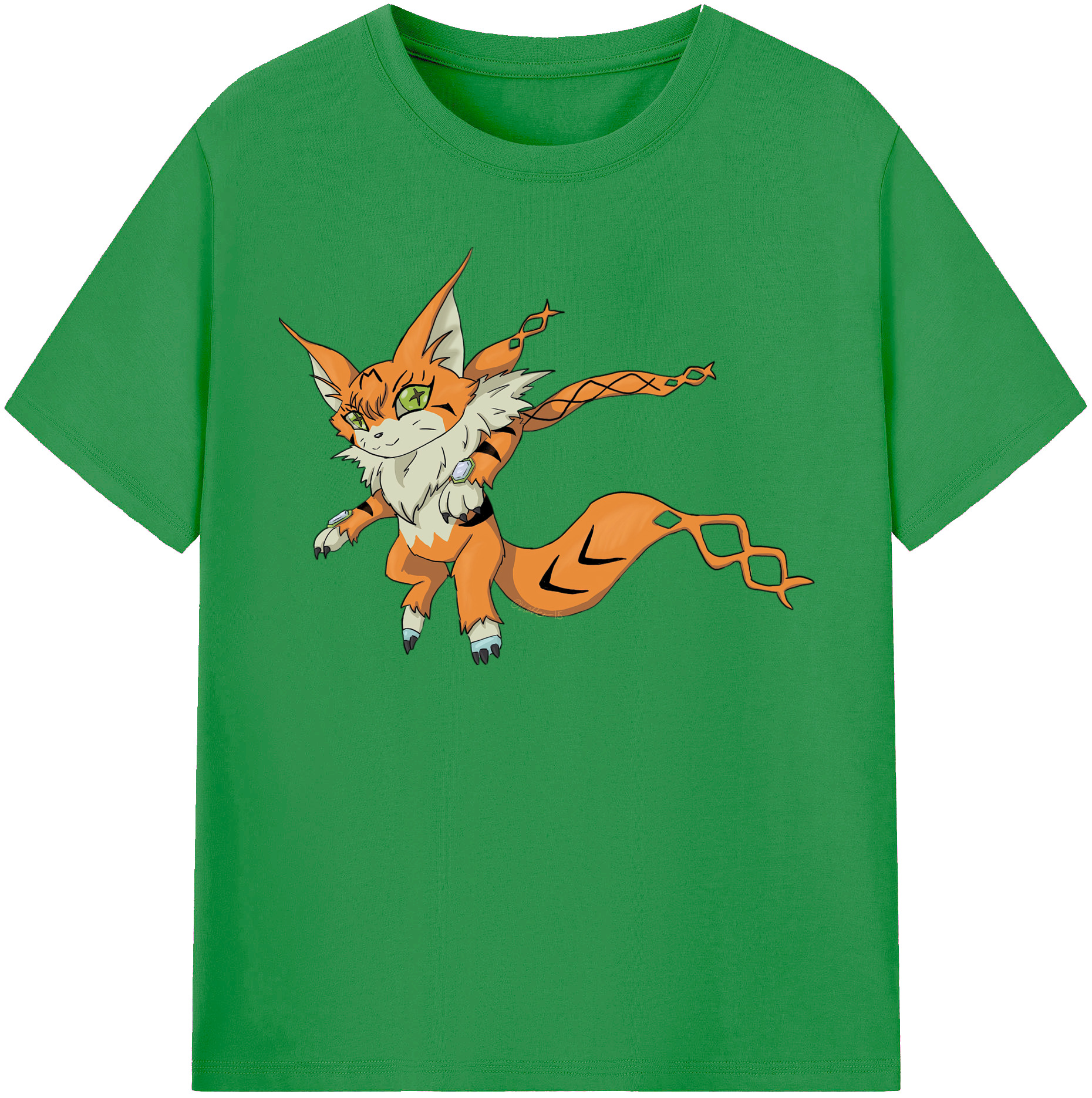 （画像用） Digimon デジタルモンスター/デジモン レディースカジュアルプリントTシャツ（綿100％）