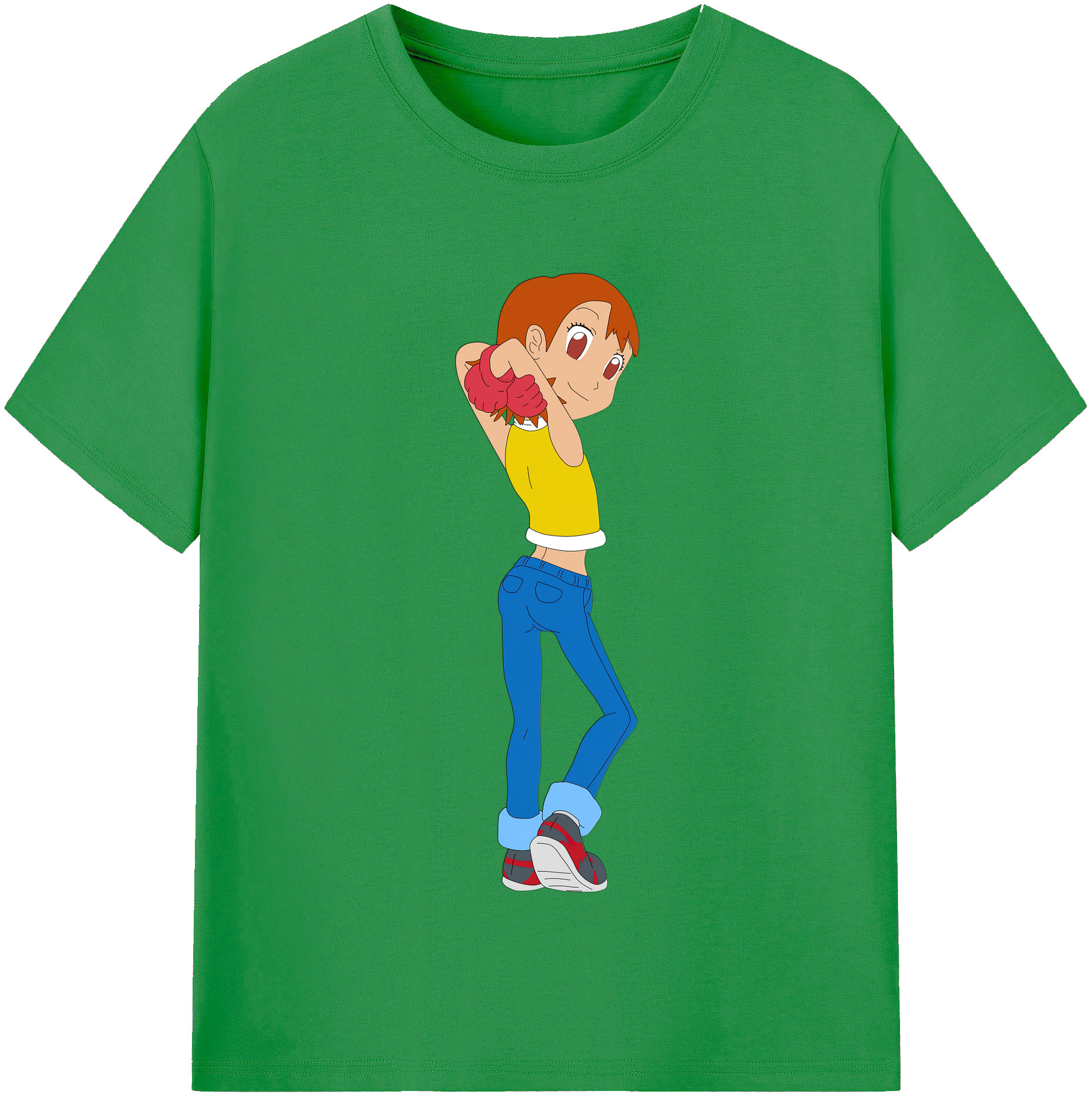 （画像用） Digimon デジタルモンスター/デジモン レディースカジュアルプリントTシャツ（綿100％）
