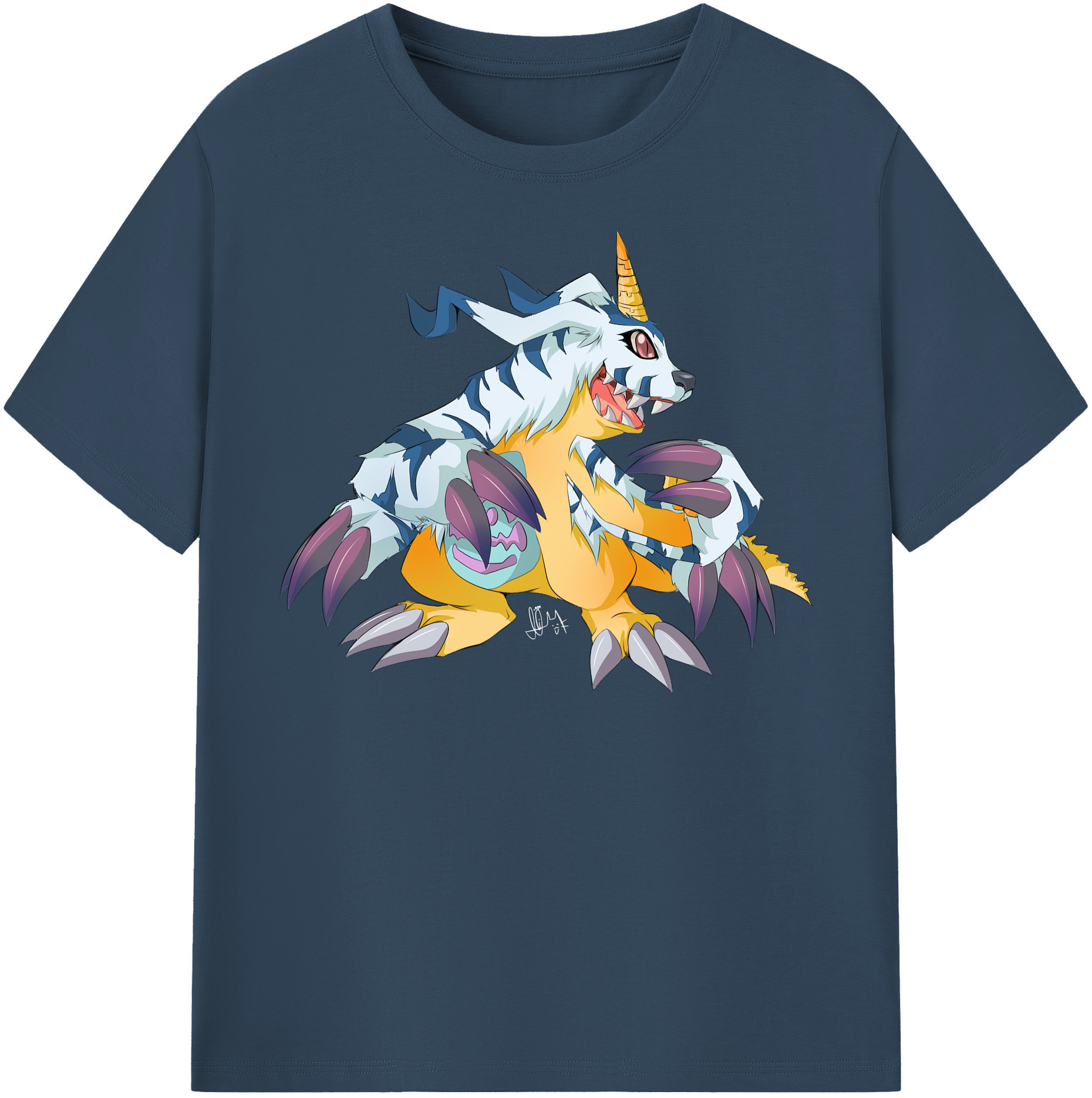 （画像用） Digimon デジタルモンスター/デジモン レディースカジュアルプリントTシャツ（綿100％）