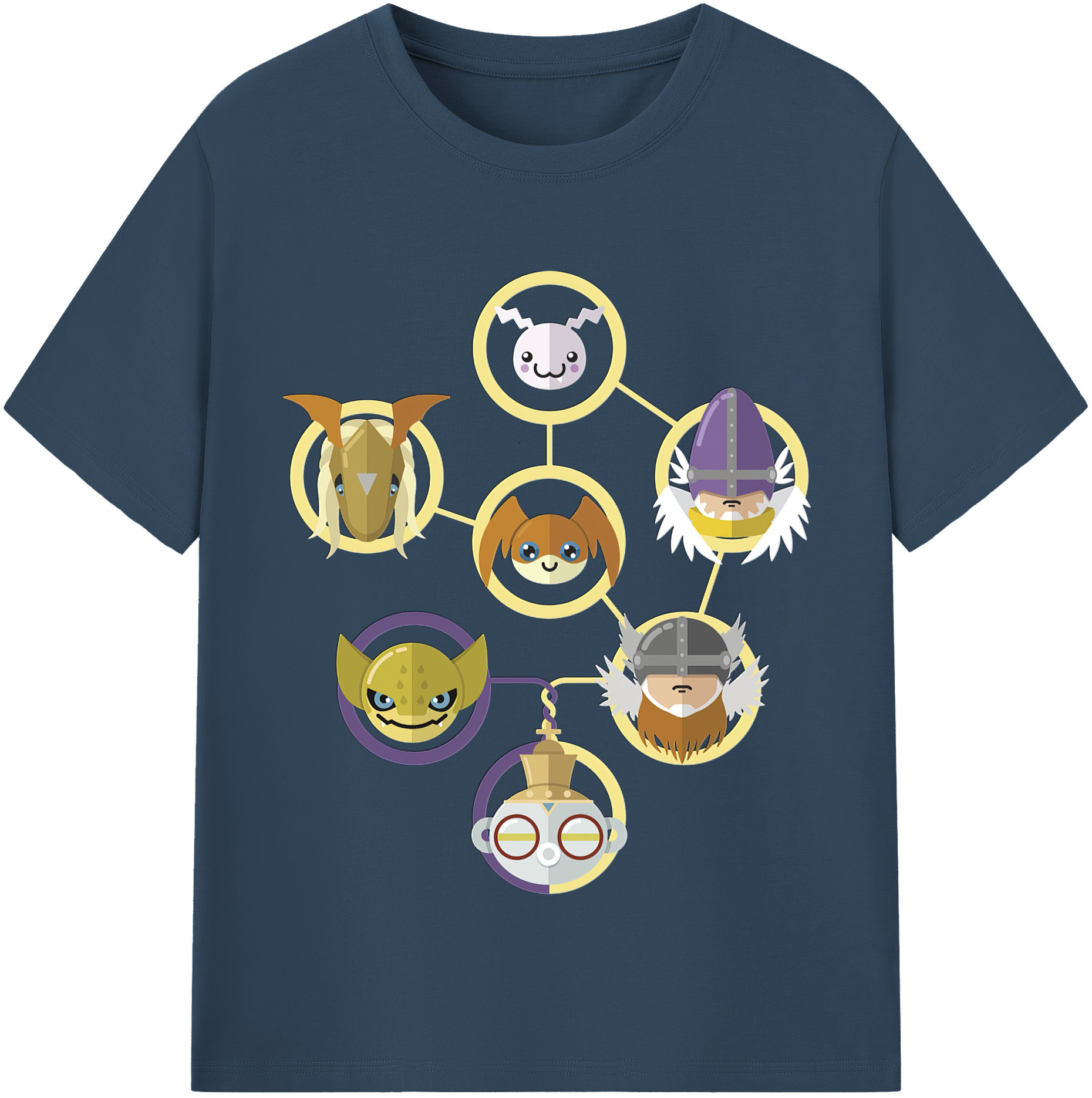 （画像用） Digimon デジタルモンスター/デジモン レディースカジュアルプリントTシャツ（綿100％）
