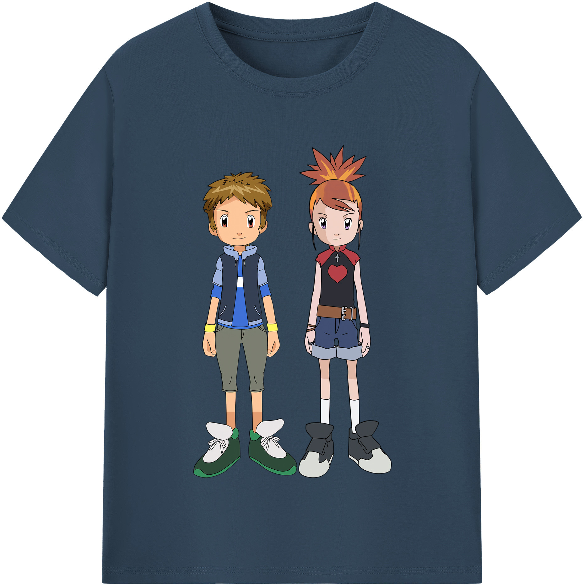 （画像用） Digimon デジタルモンスター/デジモン レディースカジュアルプリントTシャツ（綿100％）