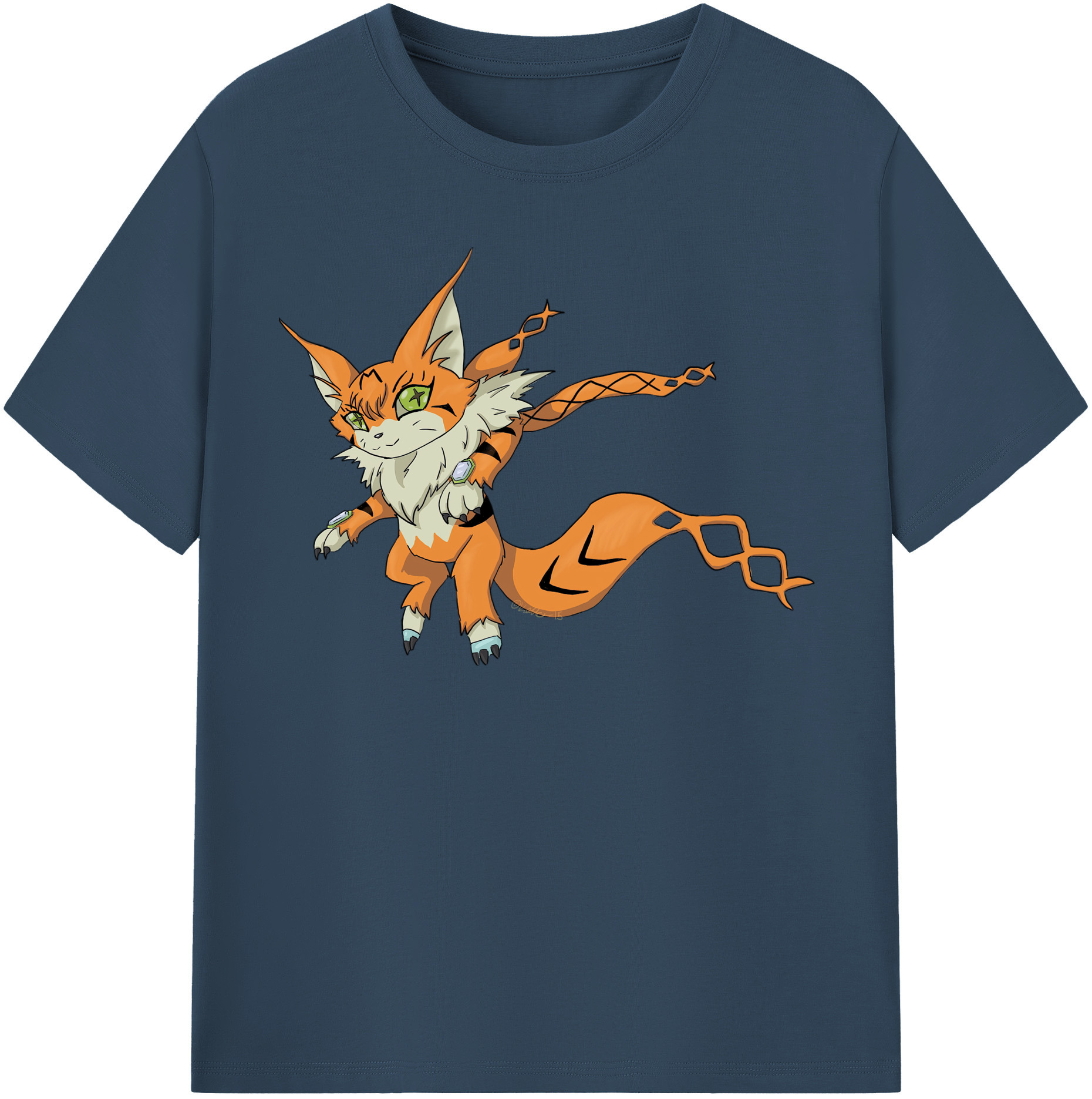 （画像用） Digimon デジタルモンスター/デジモン レディースカジュアルプリントTシャツ（綿100％）