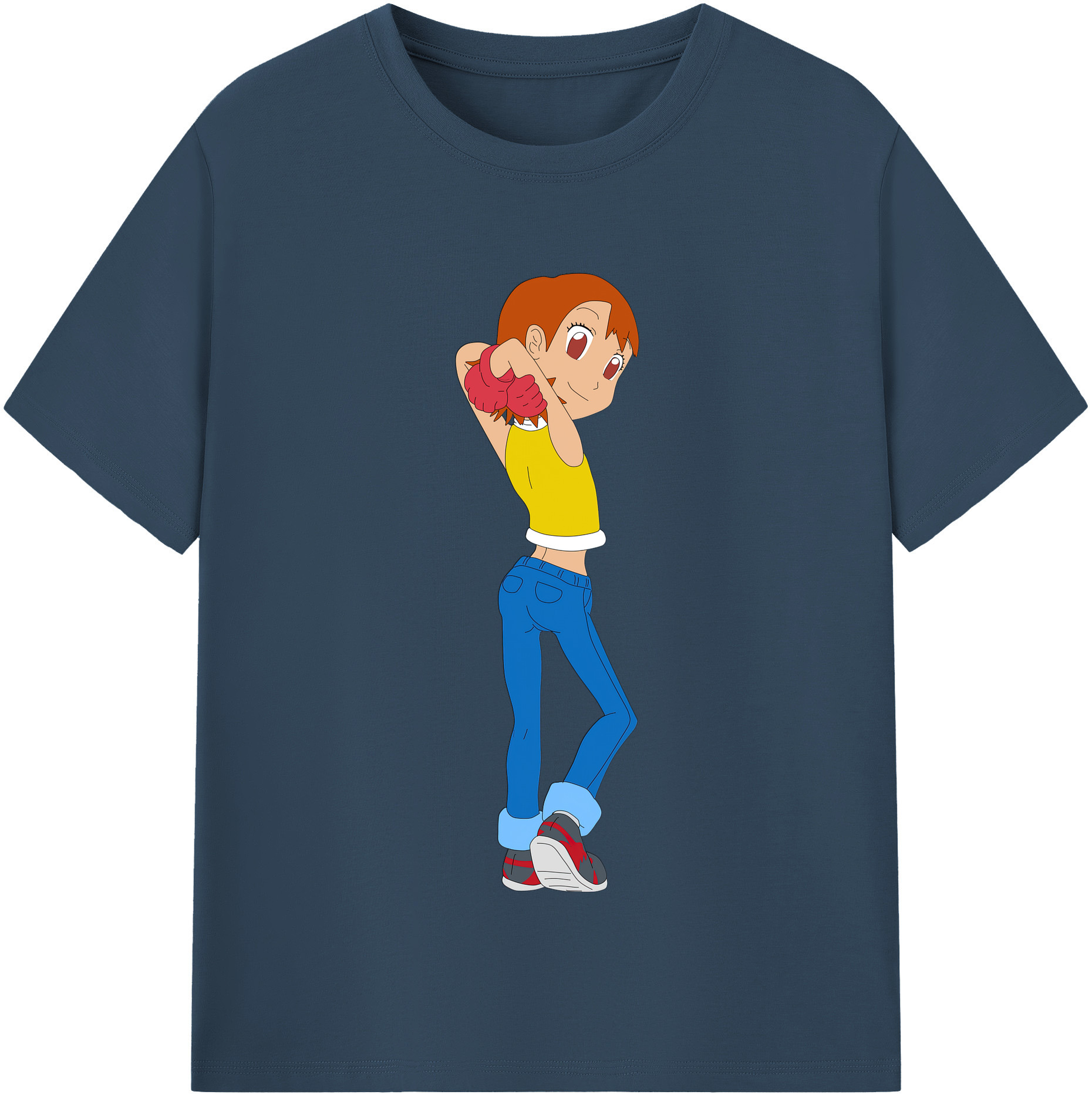 （画像用） Digimon デジタルモンスター/デジモン レディースカジュアルプリントTシャツ（綿100％）