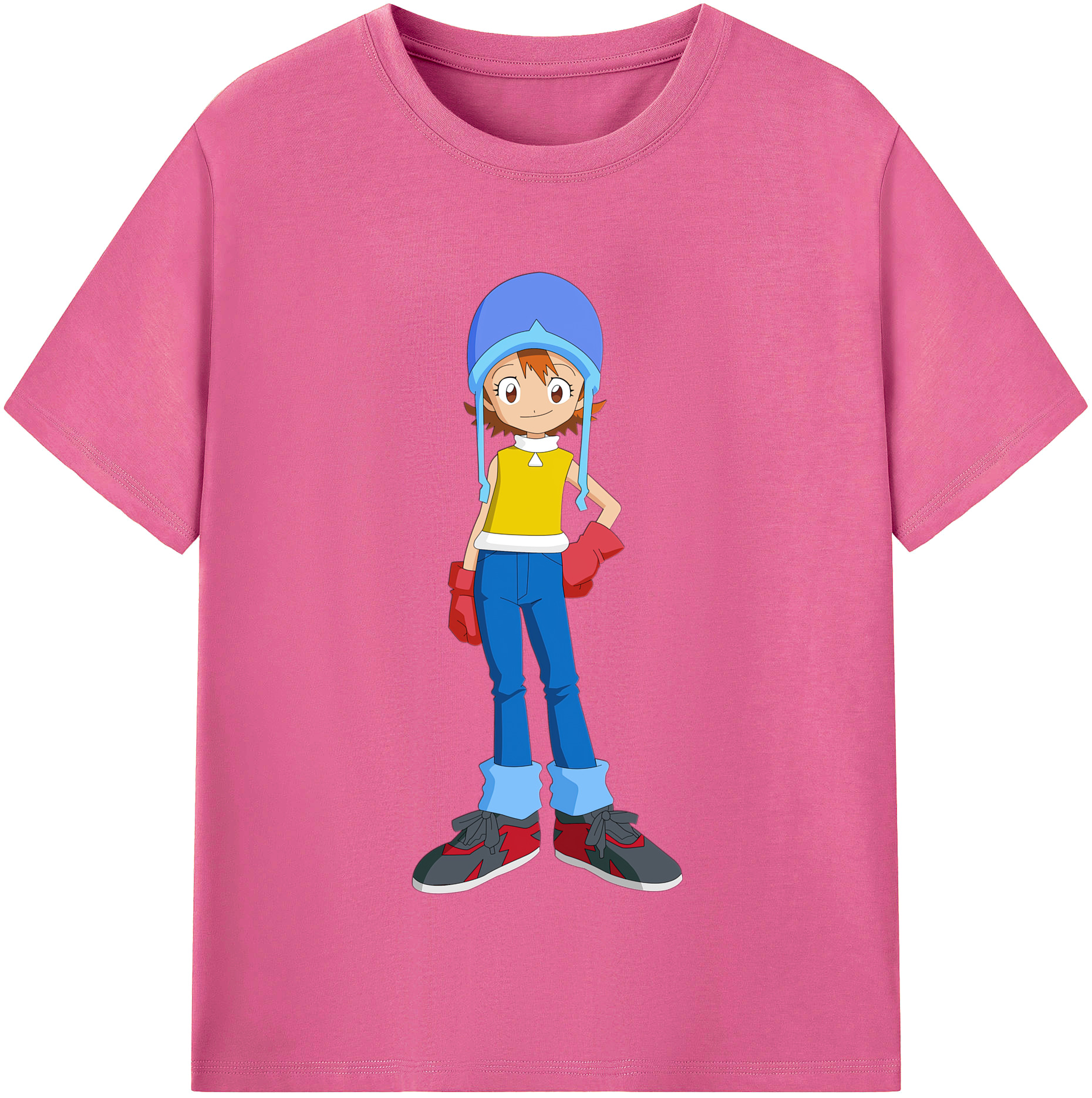 （画像用） Digimon デジタルモンスター/デジモン レディースカジュアルプリントTシャツ（綿100％）