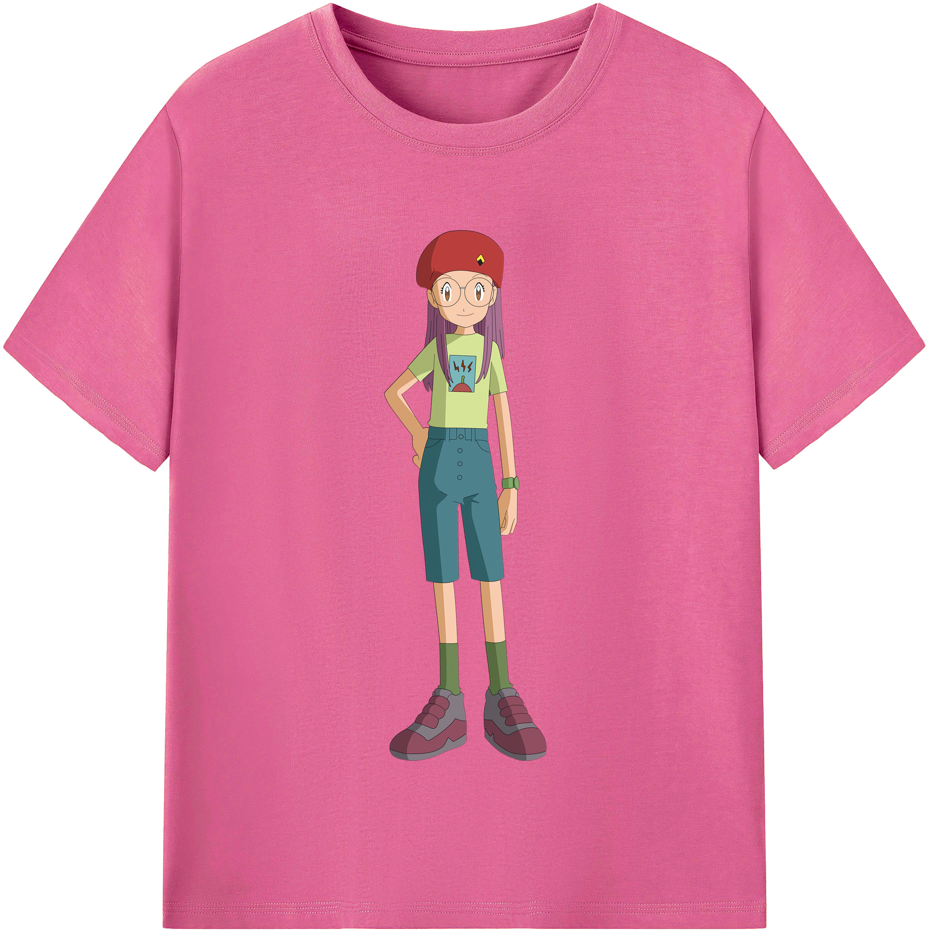 （画像用） Digimon デジタルモンスター/デジモン レディースカジュアルプリントTシャツ（綿100％）
