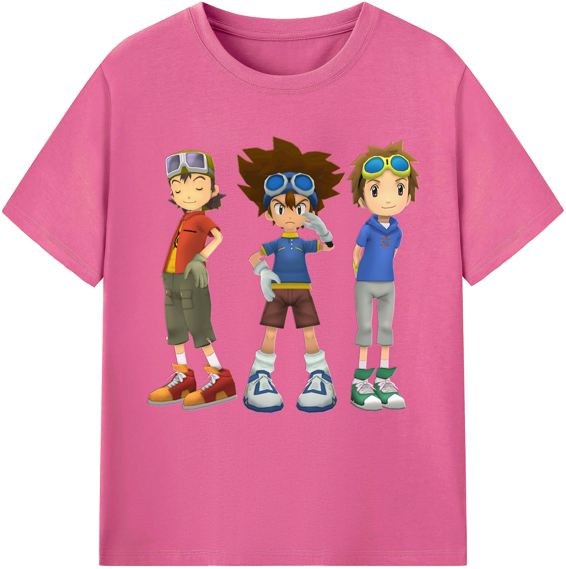 （画像用） Digimon デジタルモンスター/デジモン レディースカジュアルプリントTシャツ（綿100％）