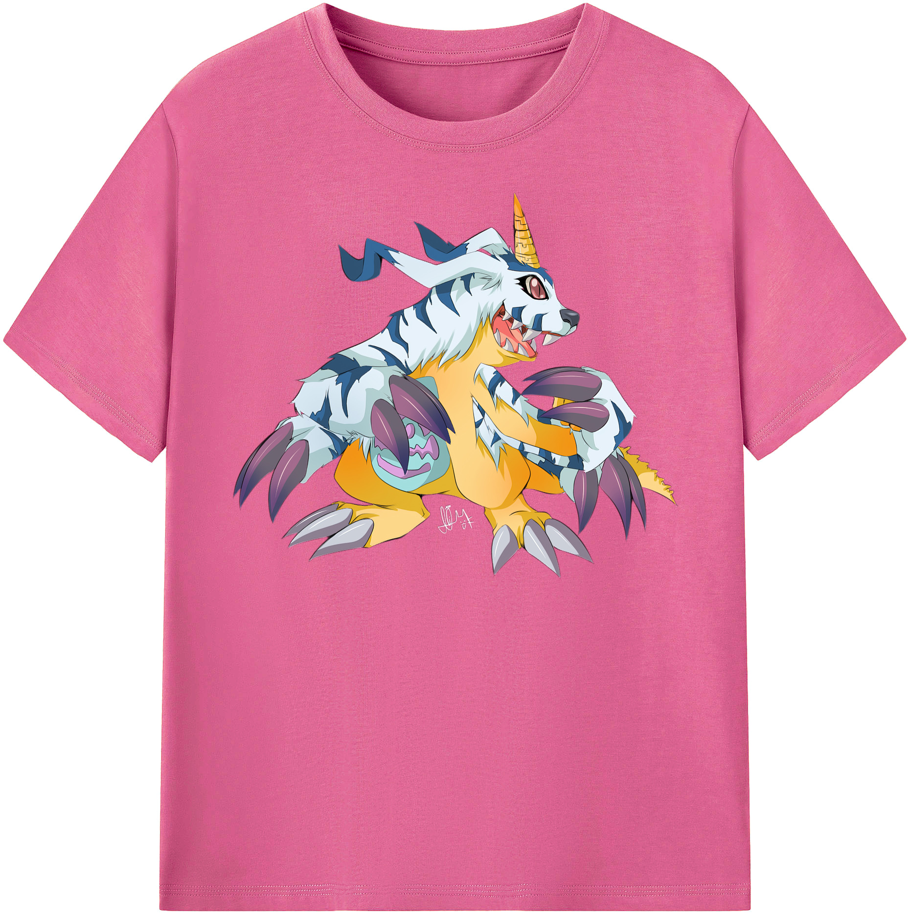（画像用） Digimon デジタルモンスター/デジモン レディースカジュアルプリントTシャツ（綿100％）