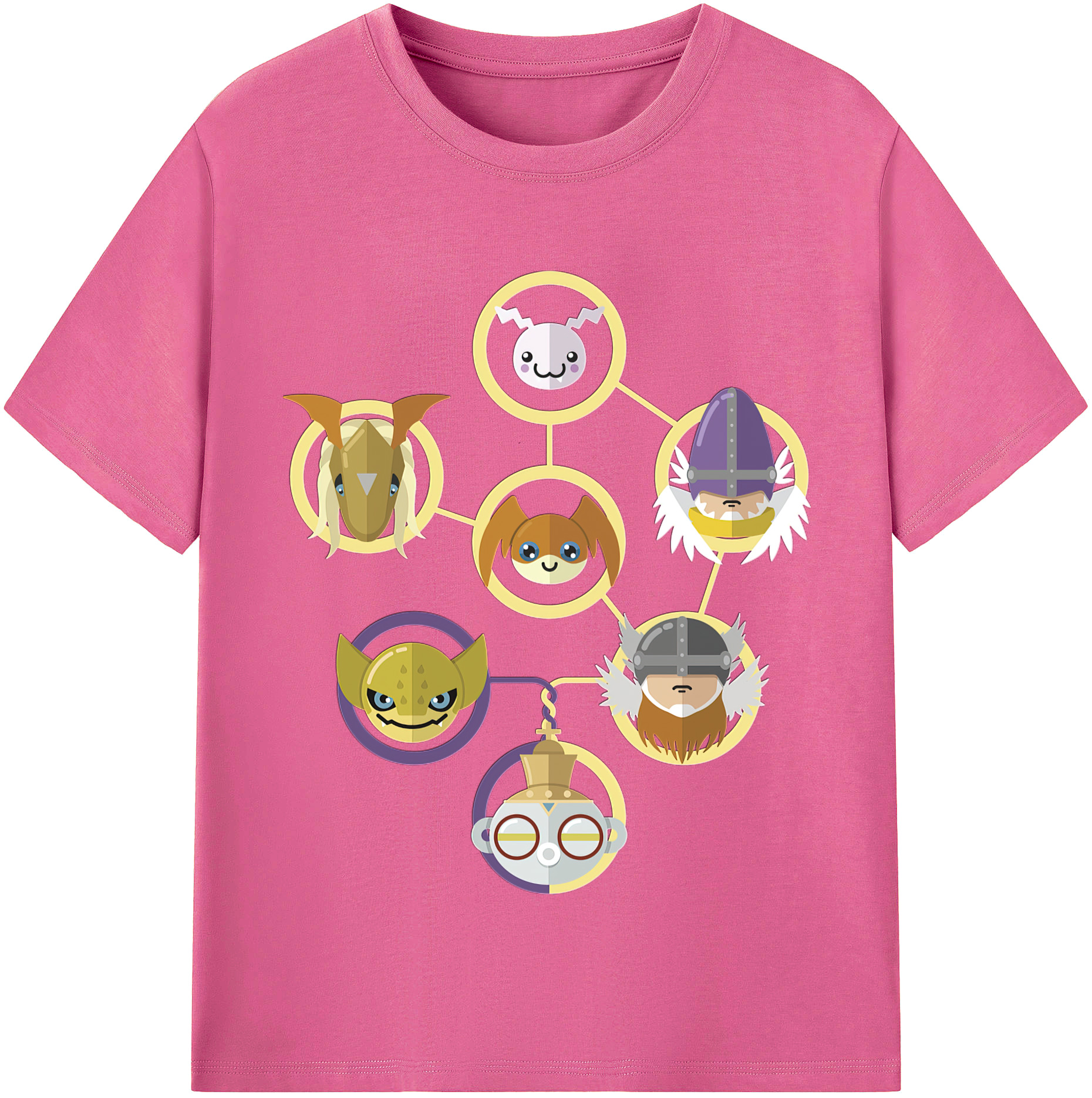 （画像用） Digimon デジタルモンスター/デジモン レディースカジュアルプリントTシャツ（綿100％）