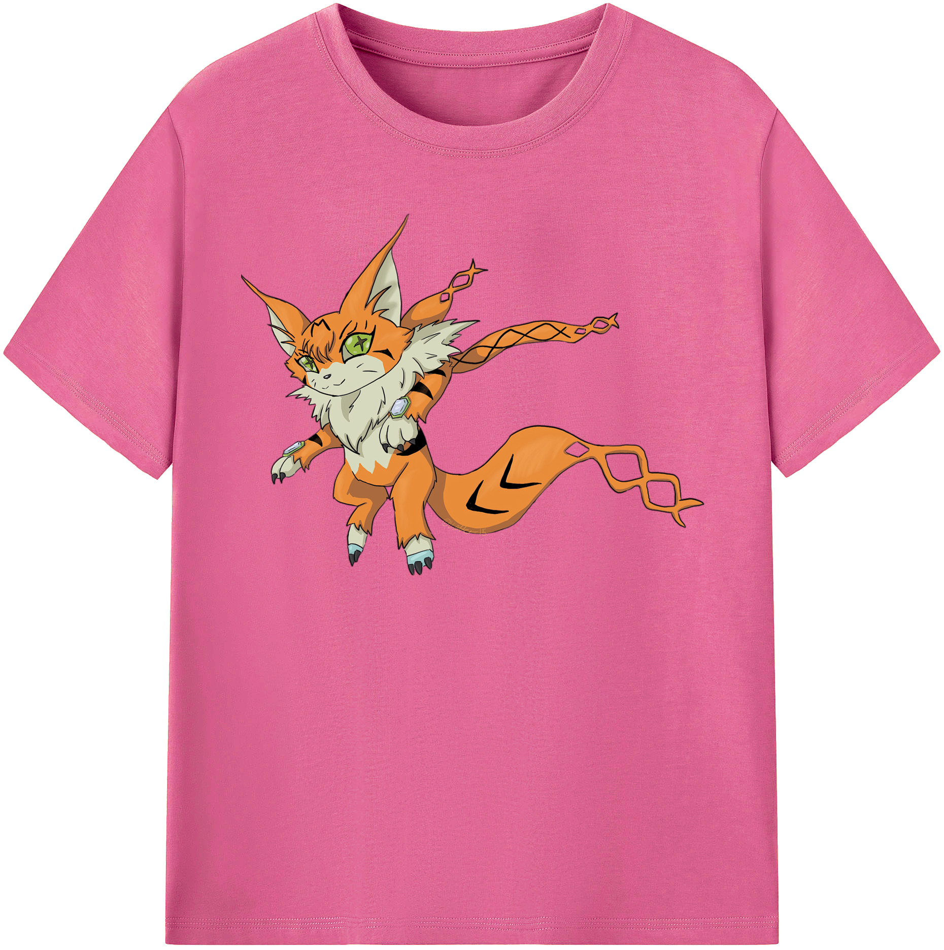（画像用） Digimon デジタルモンスター/デジモン レディースカジュアルプリントTシャツ（綿100％）