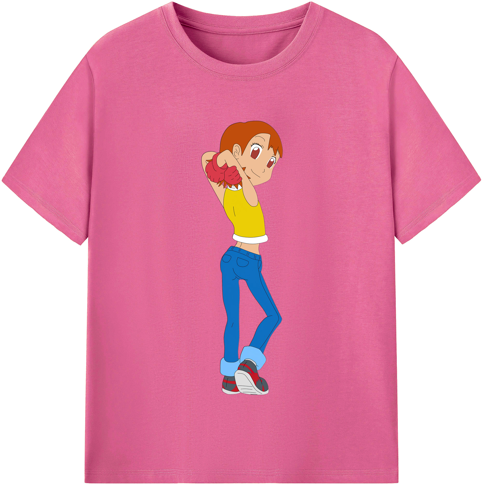 （画像用） Digimon デジタルモンスター/デジモン レディースカジュアルプリントTシャツ（綿100％）
