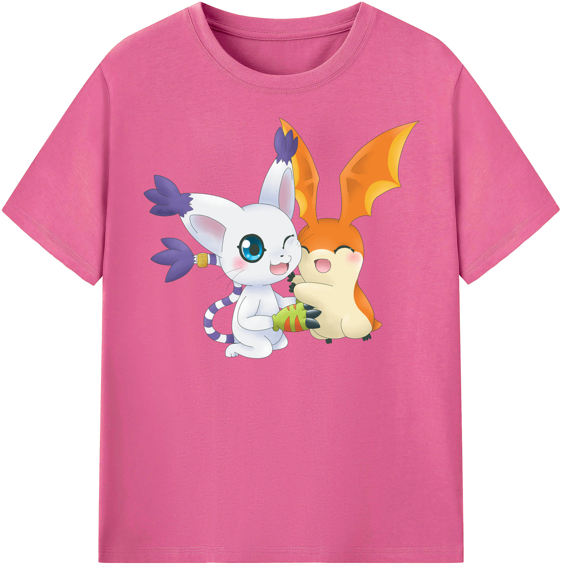 （画像用） Digimon デジタルモンスター/デジモン レディースカジュアルプリントTシャツ（綿100％）