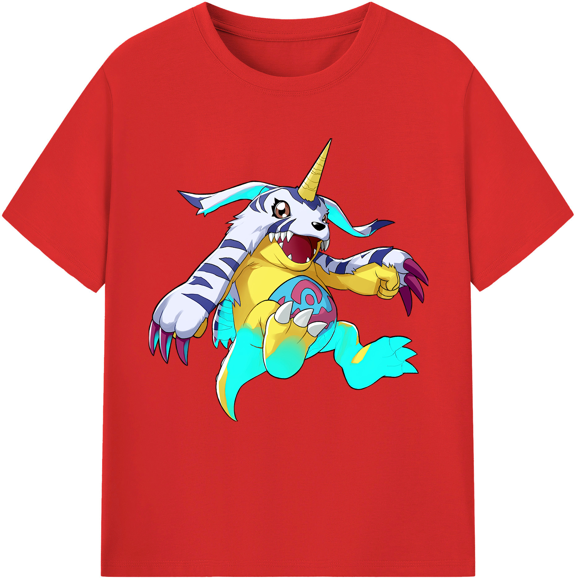 （画像用） Digimon デジタルモンスター/デジモン レディースカジュアルプリントTシャツ（綿100％）