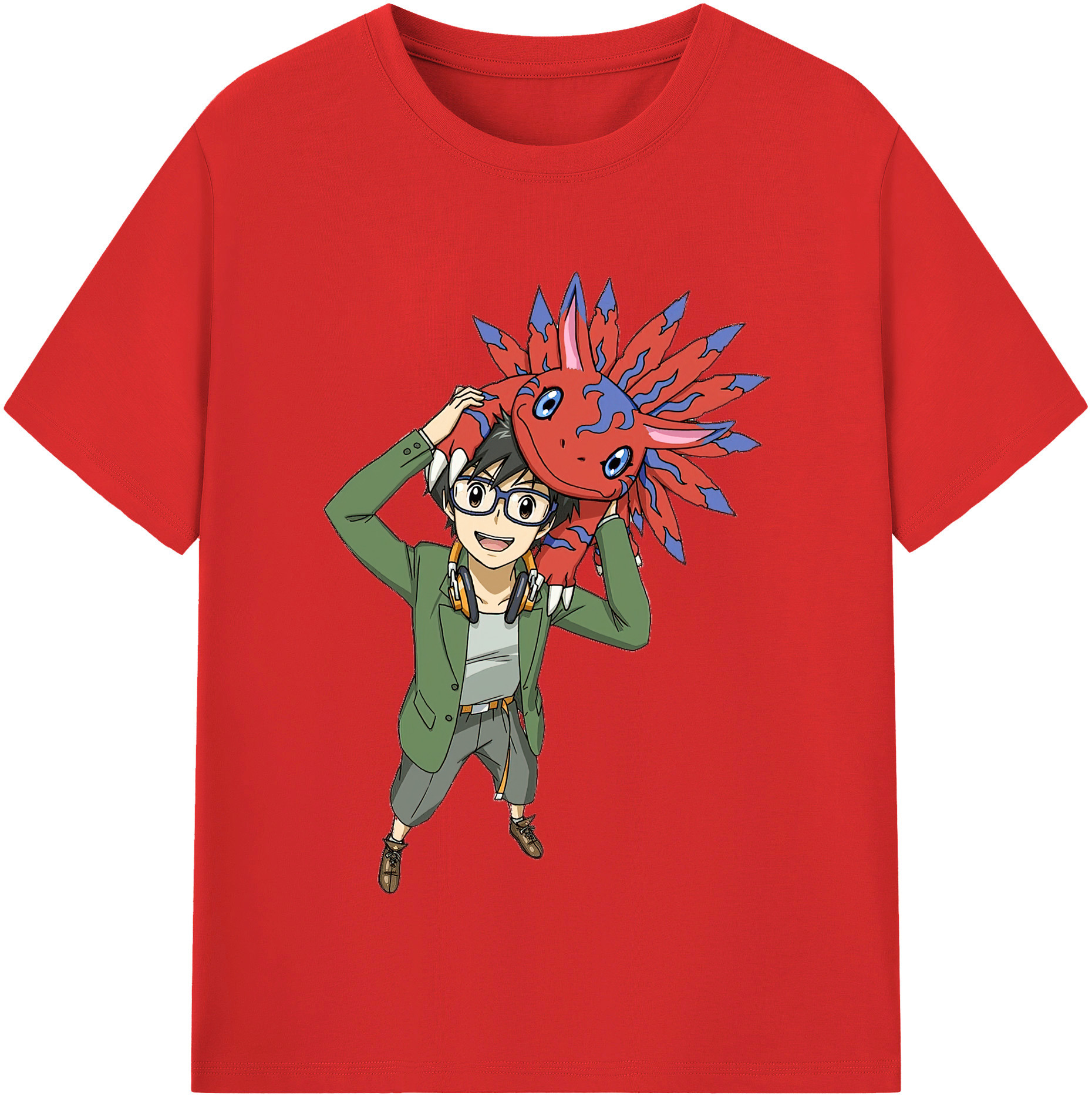 （画像用） Digimon デジタルモンスター/デジモン レディースカジュアルプリントTシャツ（綿100％）