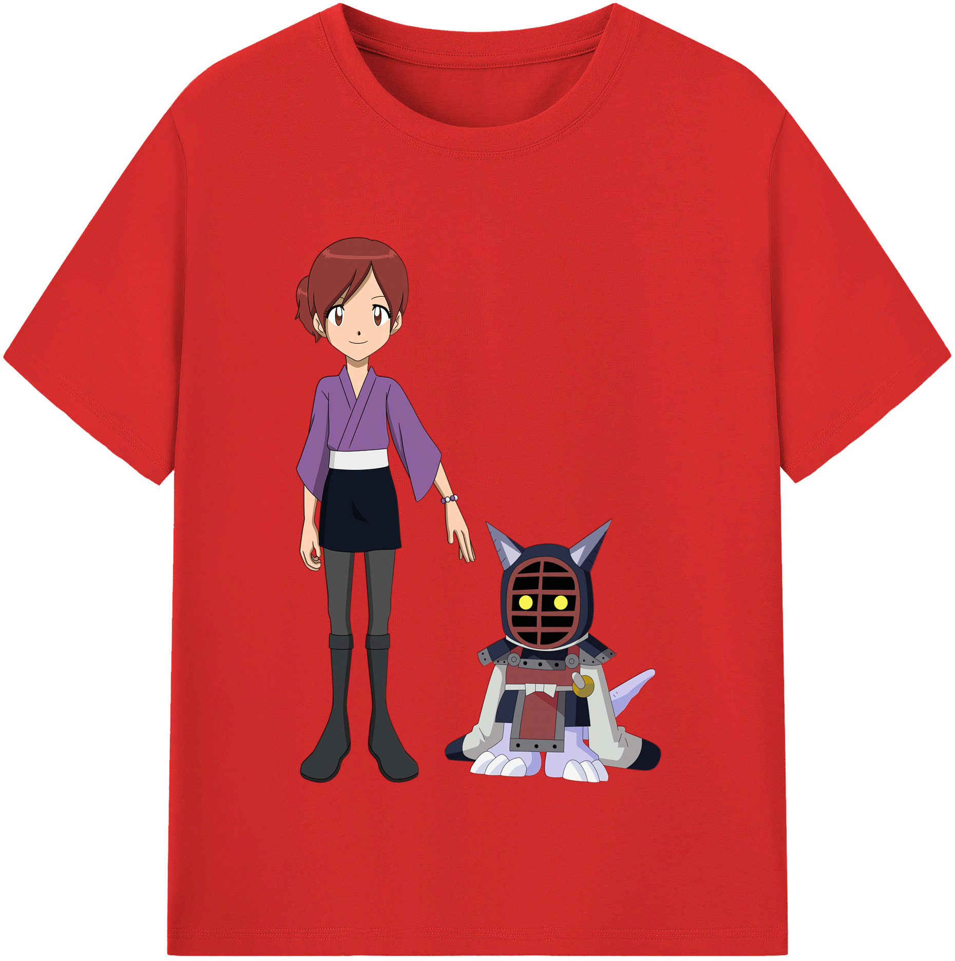 （画像用） Digimon デジタルモンスター/デジモン レディースカジュアルプリントTシャツ（綿100％）