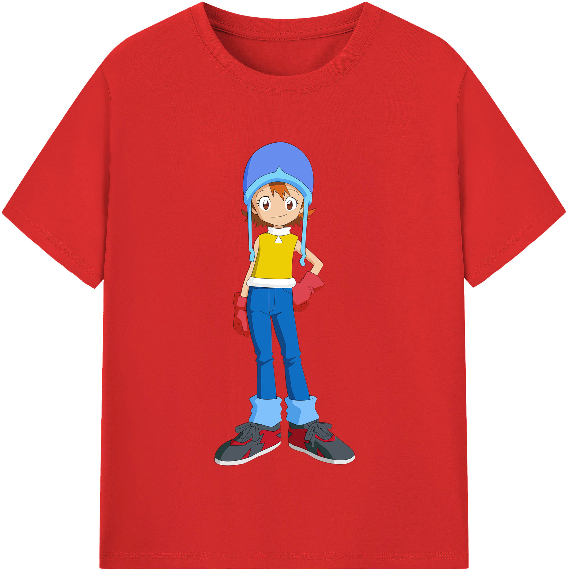 （画像用） Digimon デジタルモンスター/デジモン レディースカジュアルプリントTシャツ（綿100％）