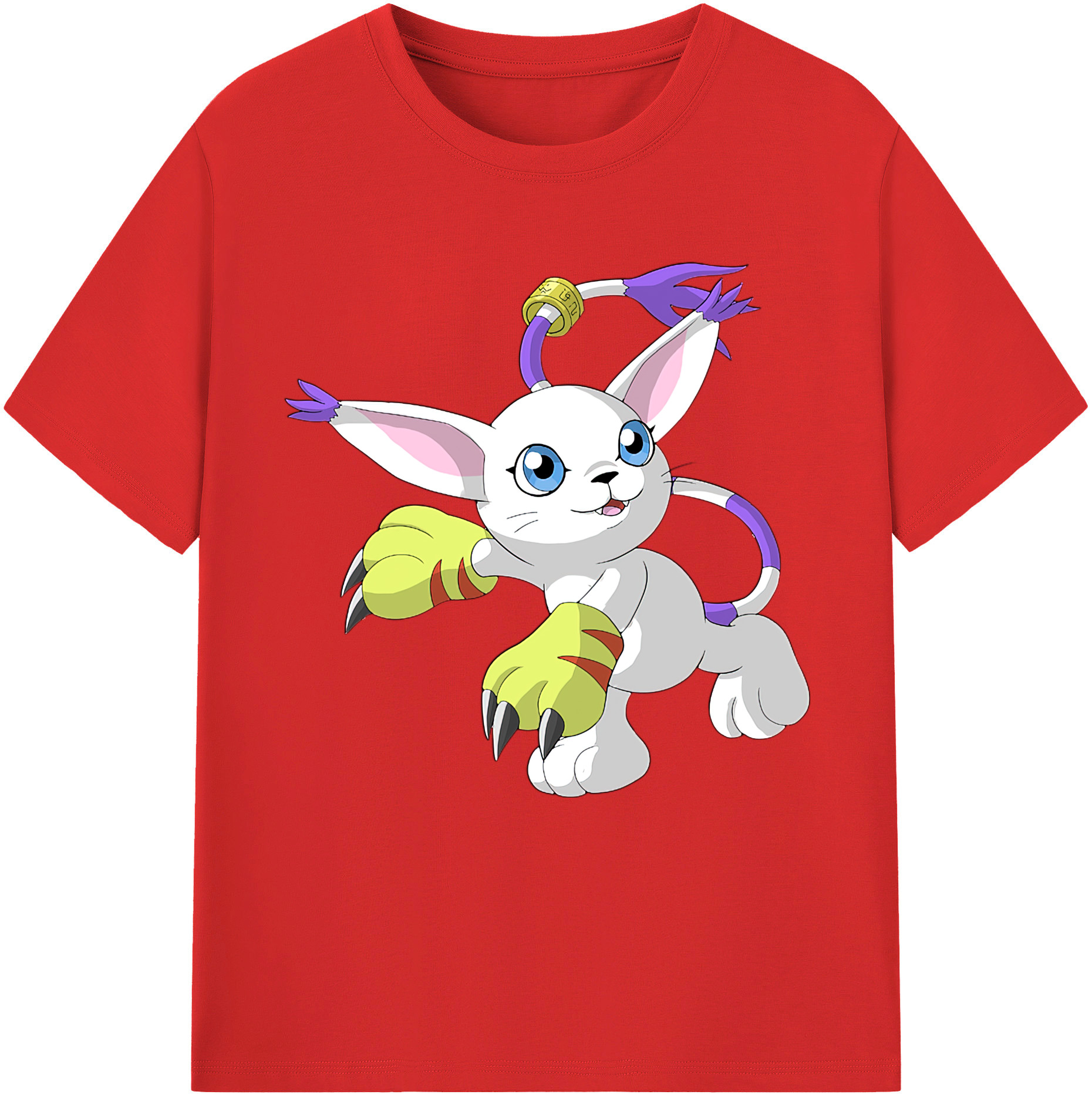 （画像用） Digimon デジタルモンスター/デジモン レディースカジュアルプリントTシャツ（綿100％）