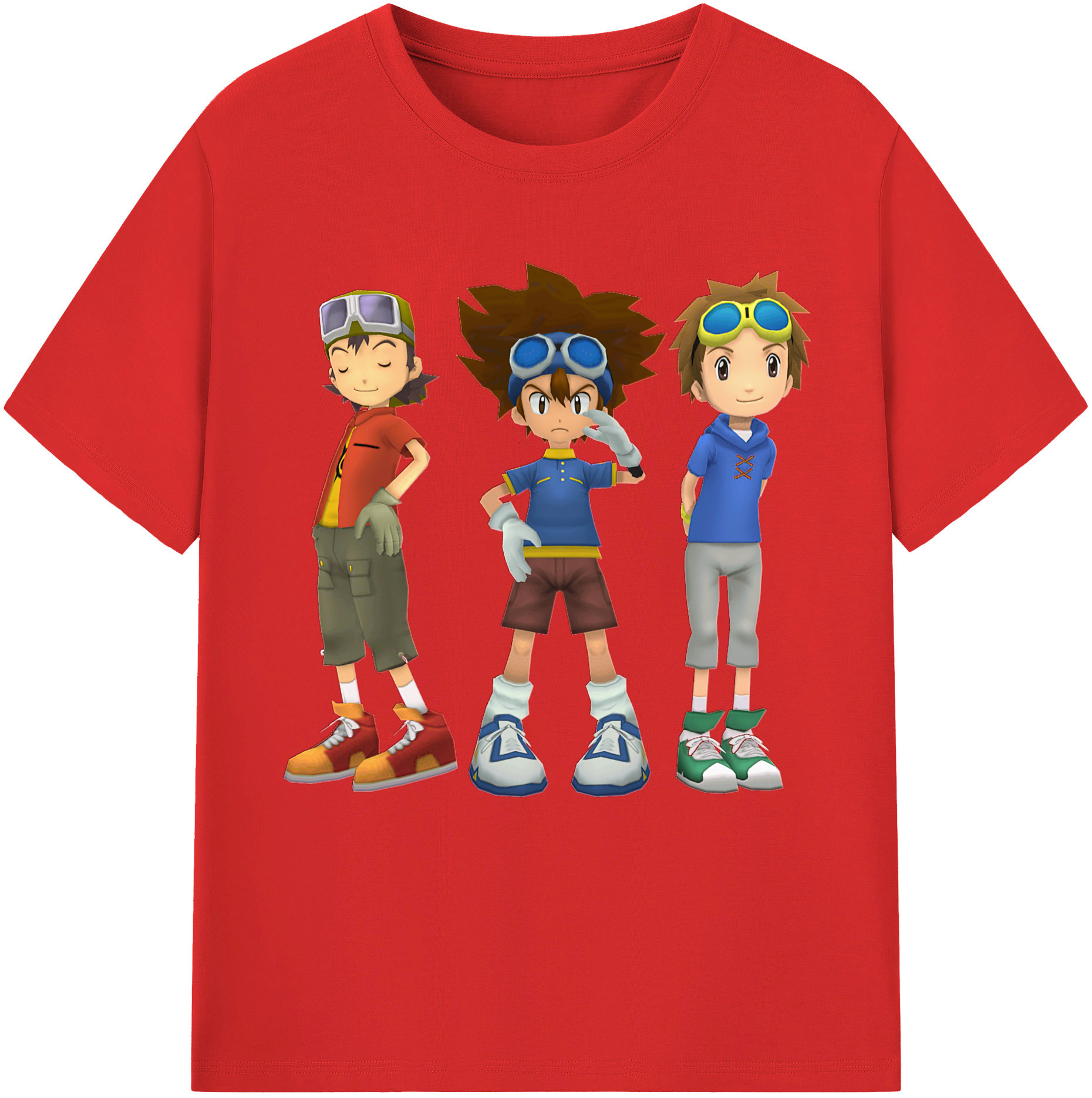 （画像用） Digimon デジタルモンスター/デジモン レディースカジュアルプリントTシャツ（綿100％）