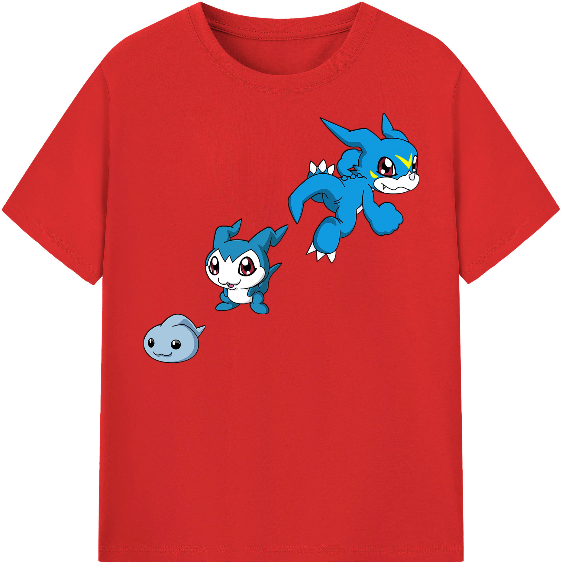 （画像用） Digimon デジタルモンスター/デジモン レディースカジュアルプリントTシャツ（綿100％）