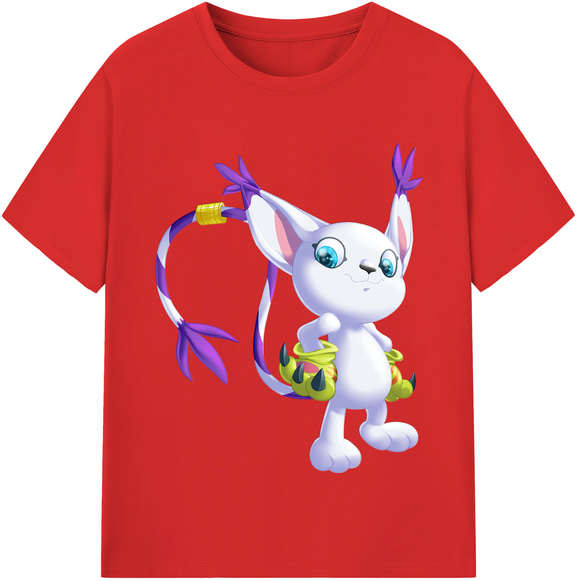 （画像用） Digimon デジタルモンスター/デジモン レディースカジュアルプリントTシャツ（綿100％）